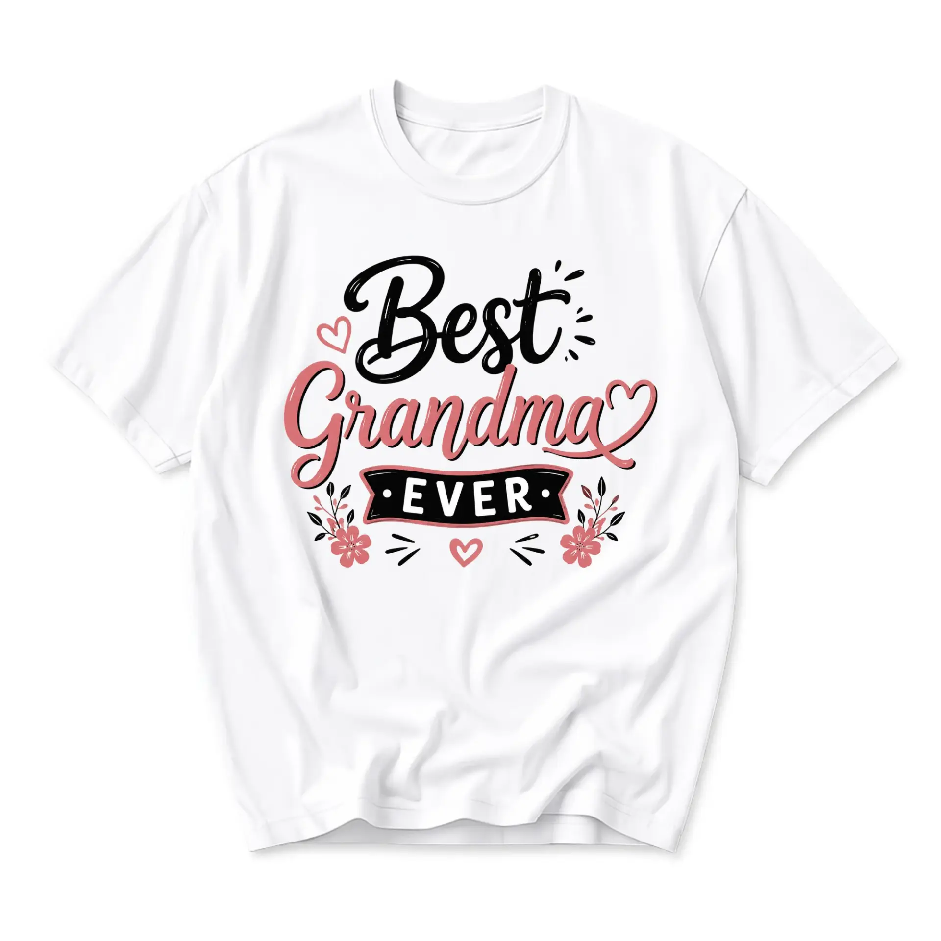 Graphic Tee Best Grandma Ever Print Unisex Crew Neck Casual Cotton Blend Short Sleeve Fashion Everyday Comfortable Shirt