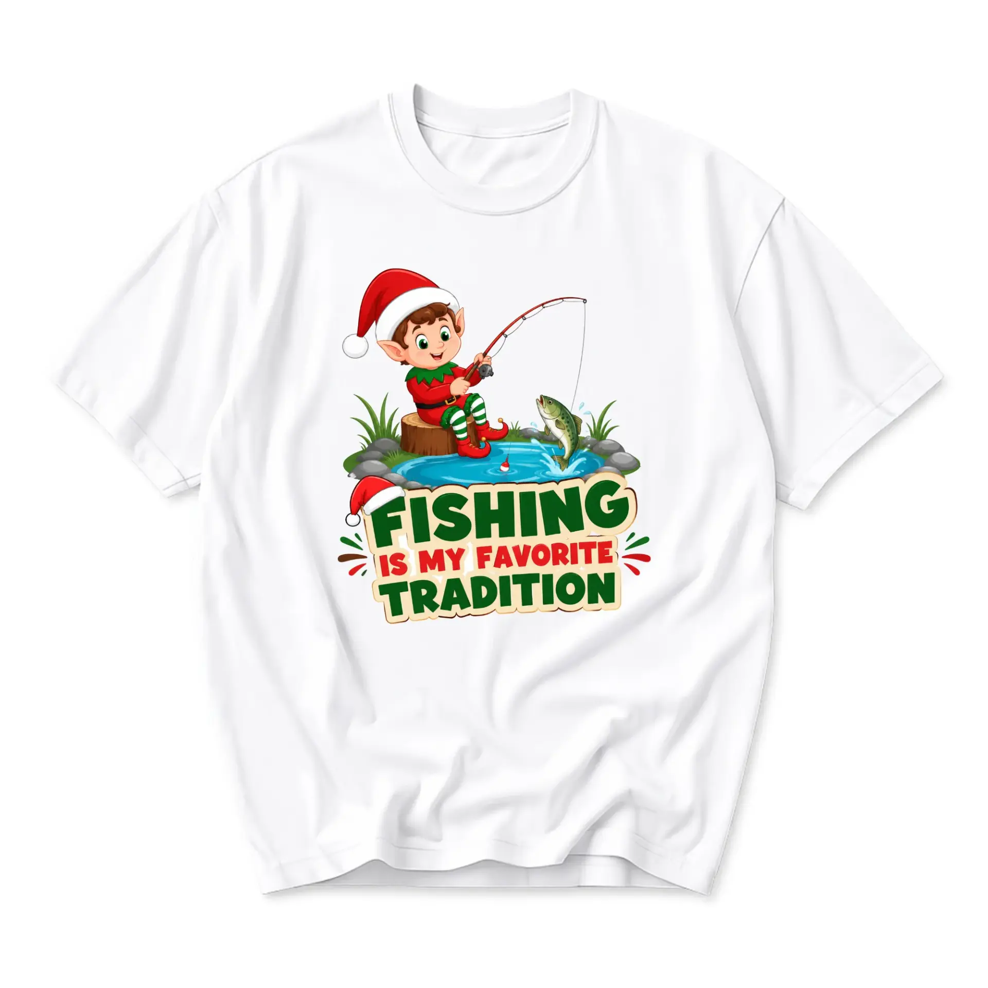 Funny Shirt Fishing Is My Favorite Graphic Tee Unisex Crew Neck Short