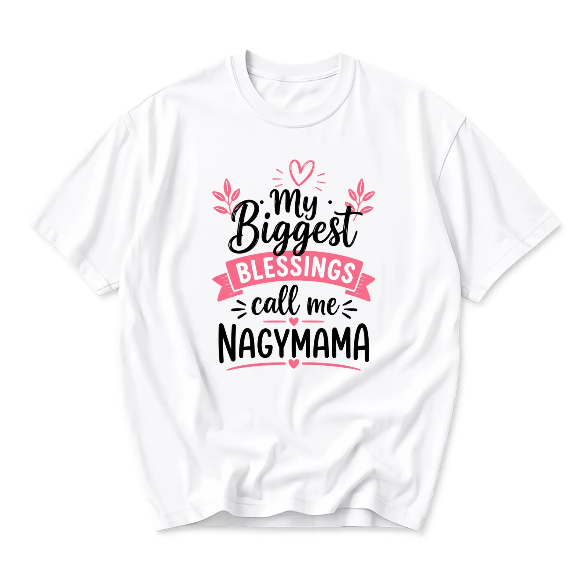 Graphic Tee My Biggest Blessings Call Me Nagymama Unisex Cotton Crew Neck Short Sleeve Shirt for Casual Everyday Wear