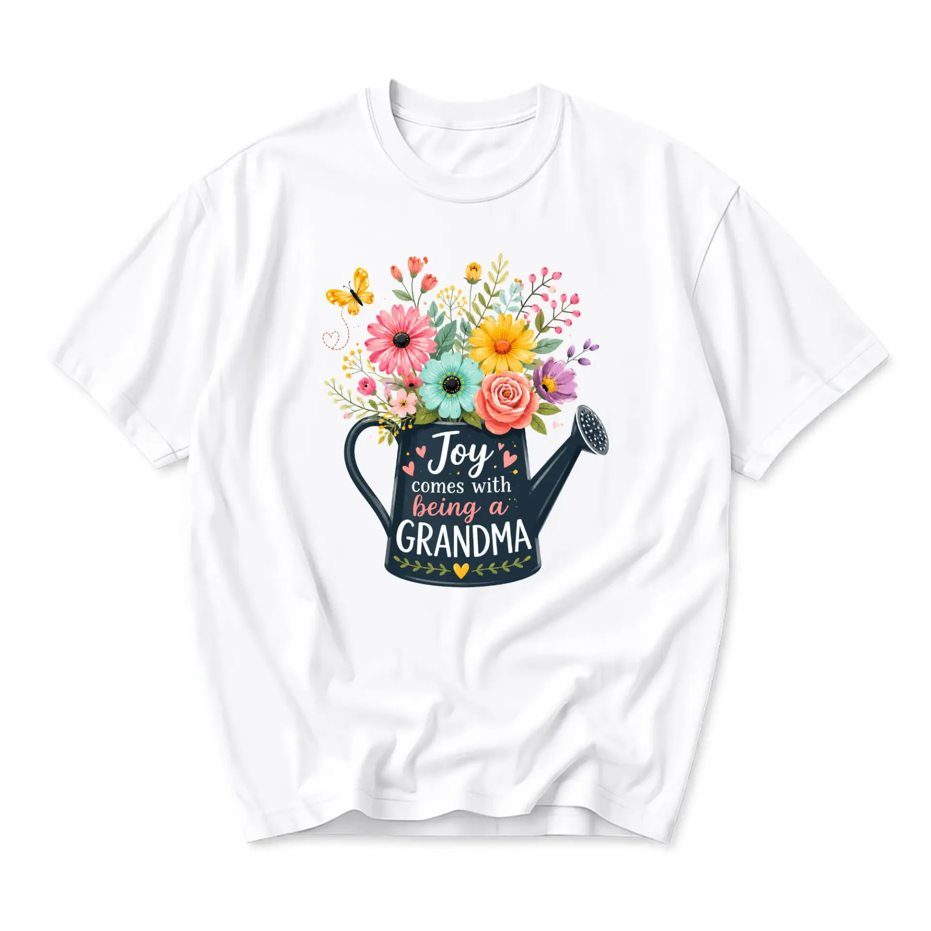 Graphic Comes with Being a Grandma Flower Watering Can Unisex Casual Shirt