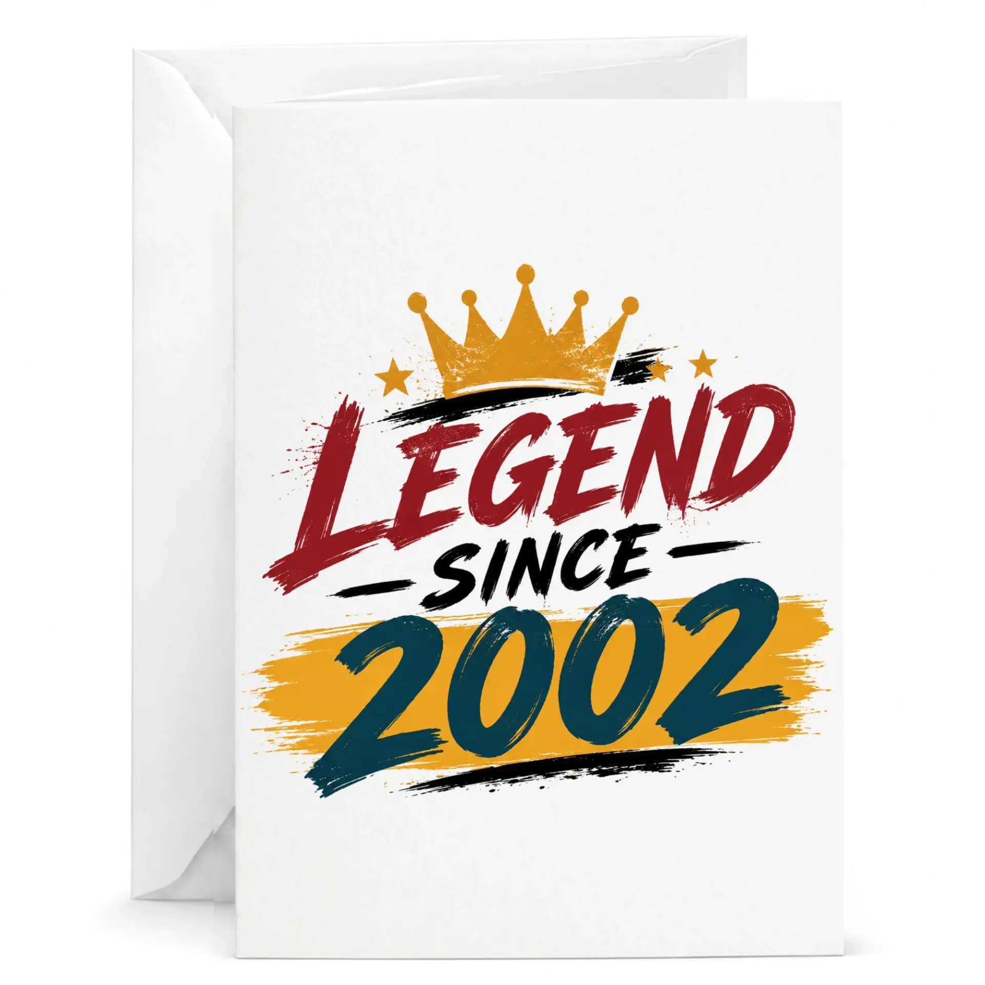 Greeting Card Legend Since 2002 Birthday Celebration Card for Milestone Anniversary or Special Occasion