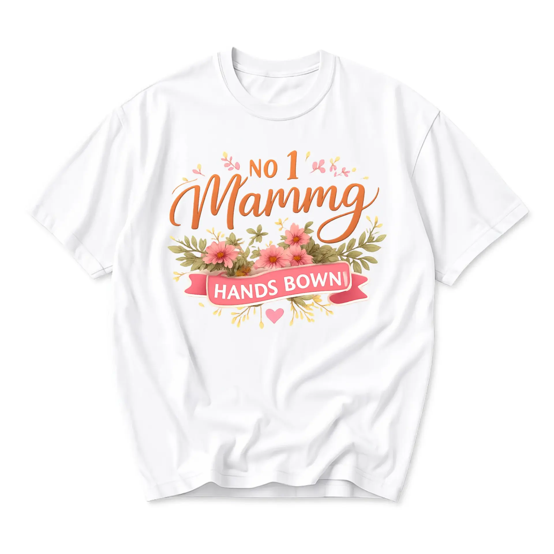 Funny Shirt No 1 Mammg Hands Bowni Graphic Tee Floral Casual Unisex Crew
