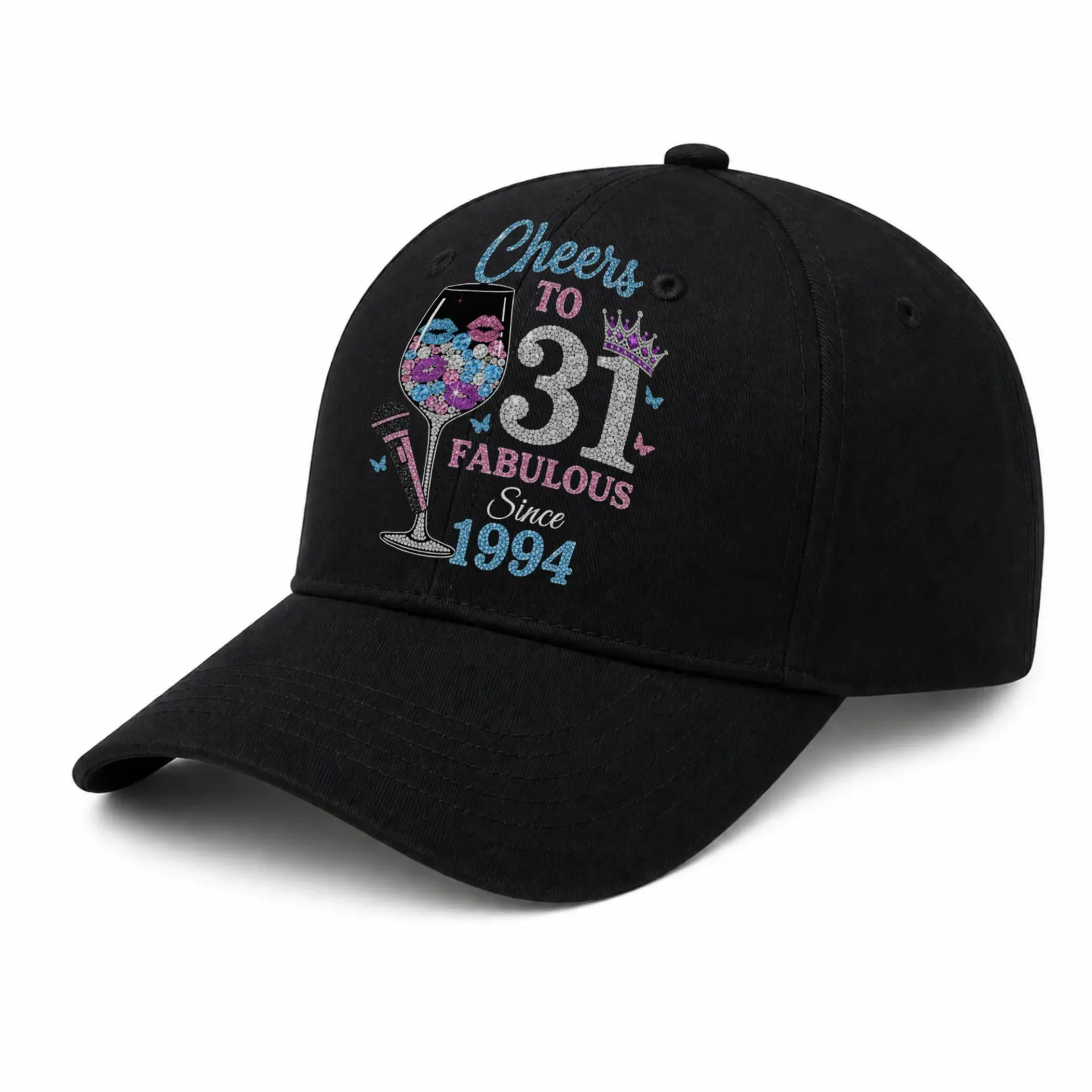 Baseball Cap Cheers to 31 Fabulous Embroidered Hat for 31st Birthday
