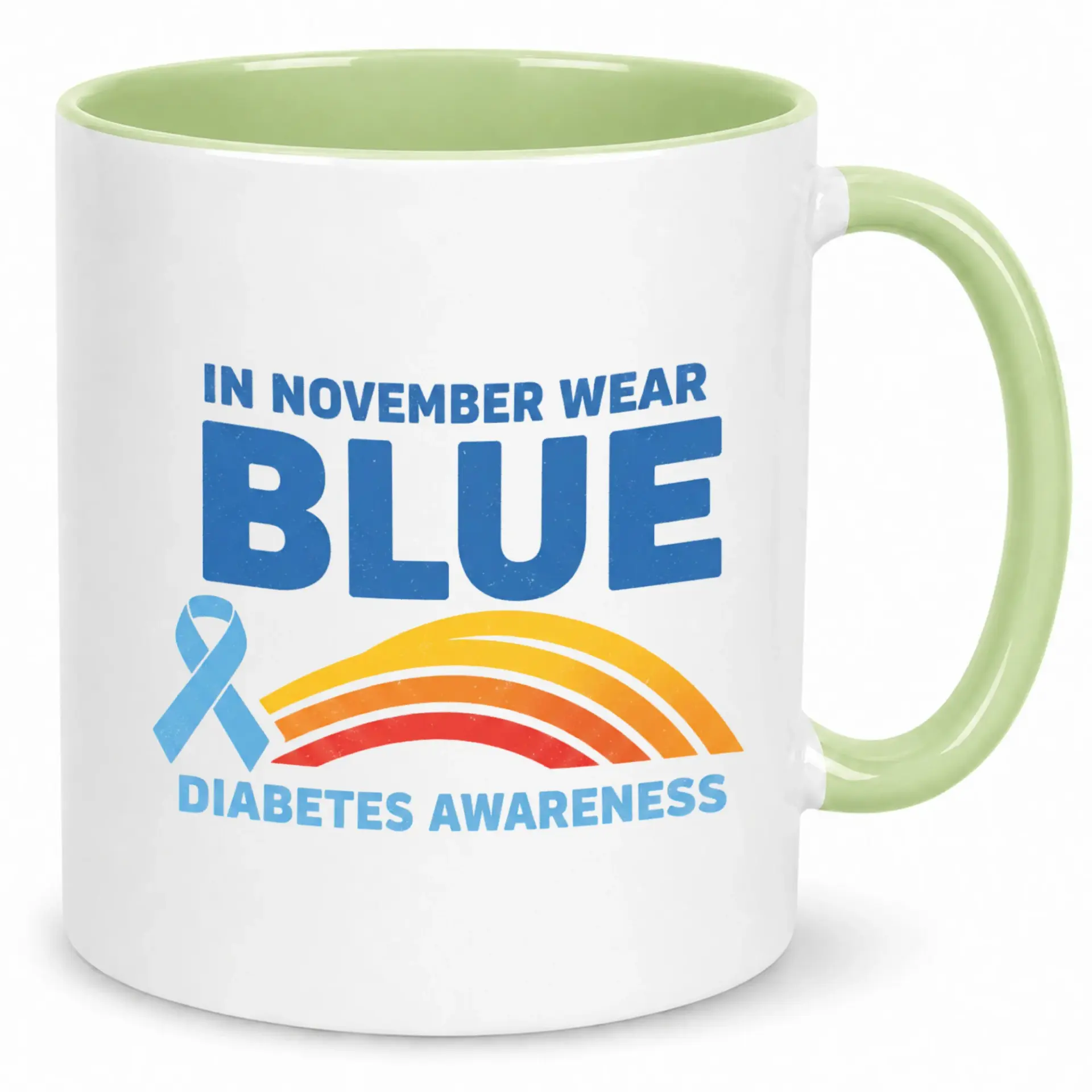 Diabetes Awareness Month Coffee Mug Inspirational Health Support Ceramic Drinkware Thoughtful Gift for Advocates and Supporters
