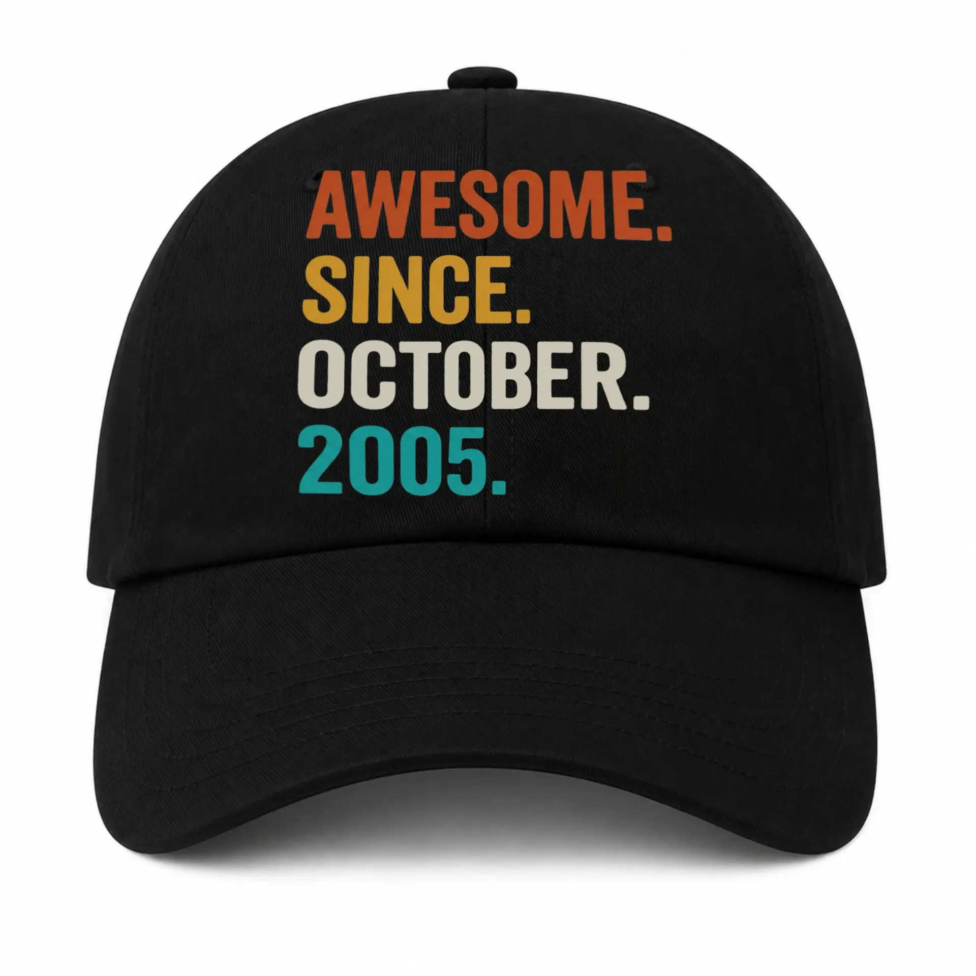 Baseball Cap Awesome Since October 2005 Retro Vintage Style Dad Hat