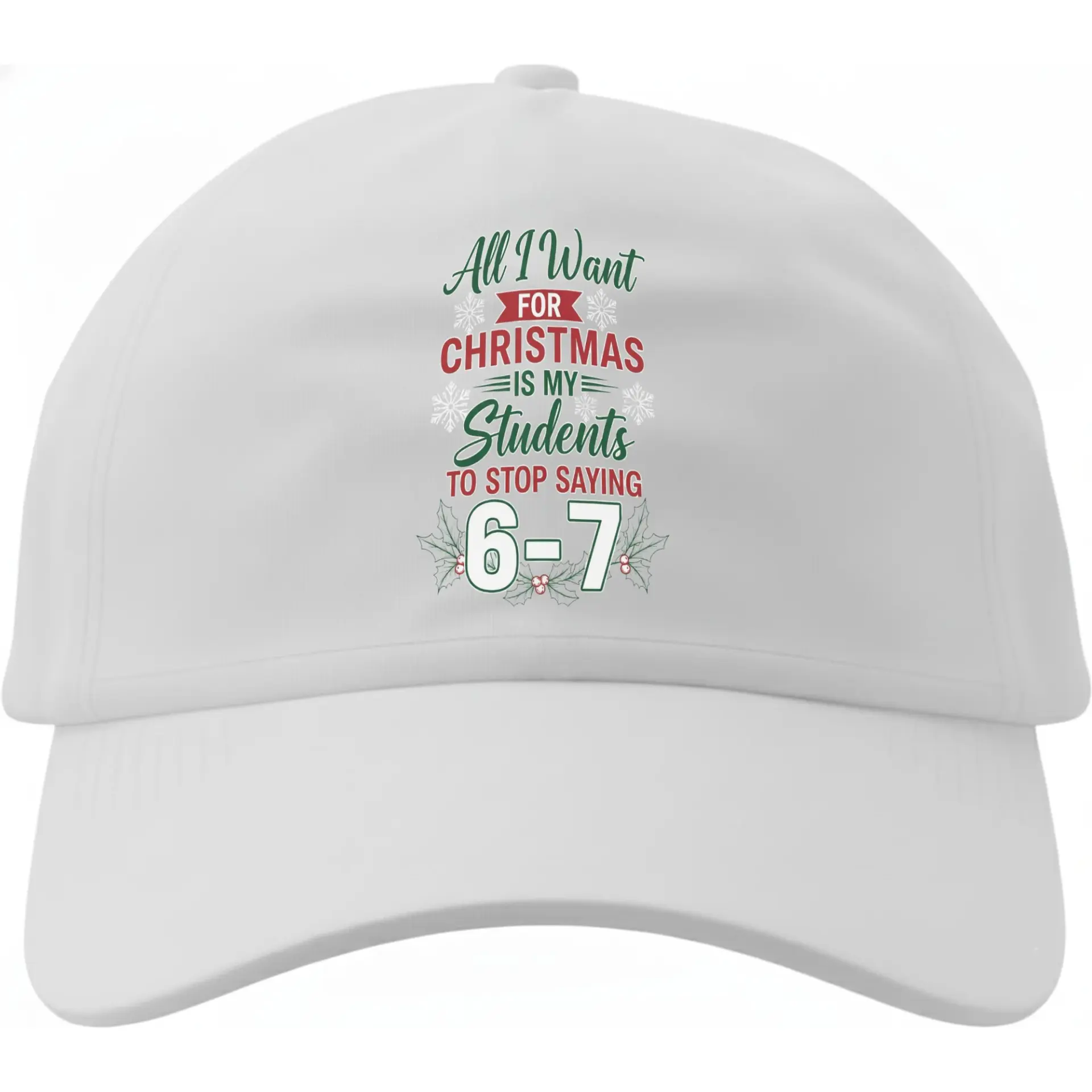 Baseball Cap Holiday Teacher Humorous Graphic Hat Adjustable Low Profile Cotton Blend Unisex Headwear for Everyday Wear