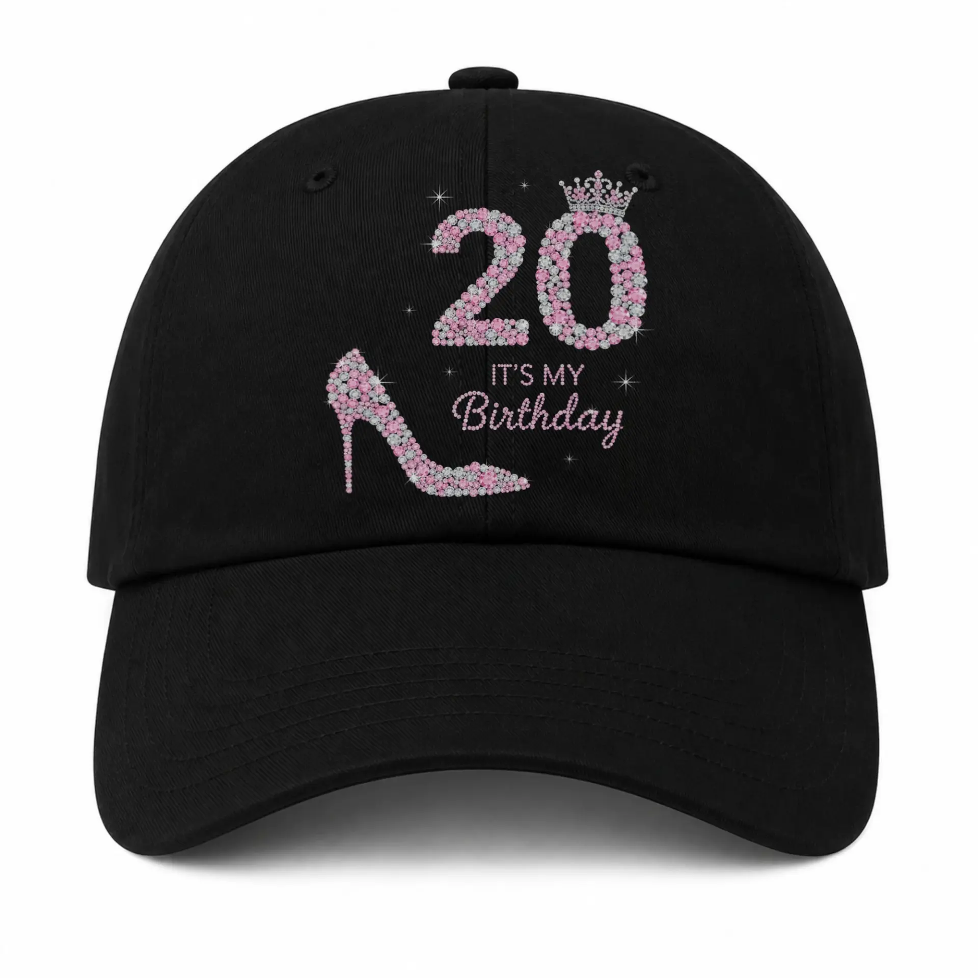 Vinyl Sticker Pack 20th Birthday Celebration Design Set with High Heel Shoe and Tiara Graphic for Personal Decoration