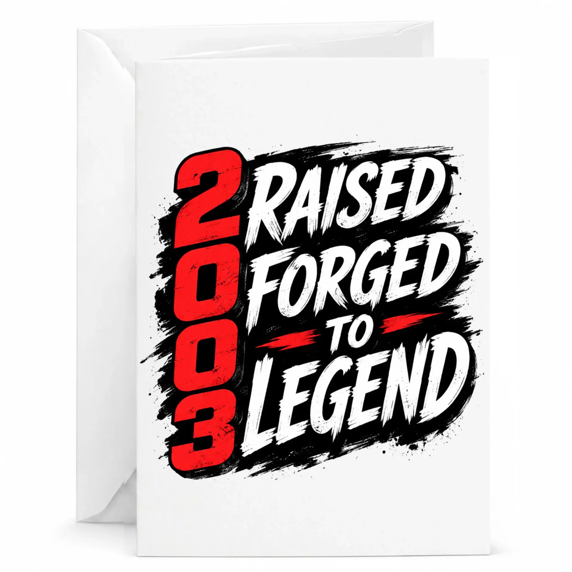 Birthday Card Born in 2003 Raised Forged to Legend Funny Milestone Anniversary Greeting Card with Matching Envelope