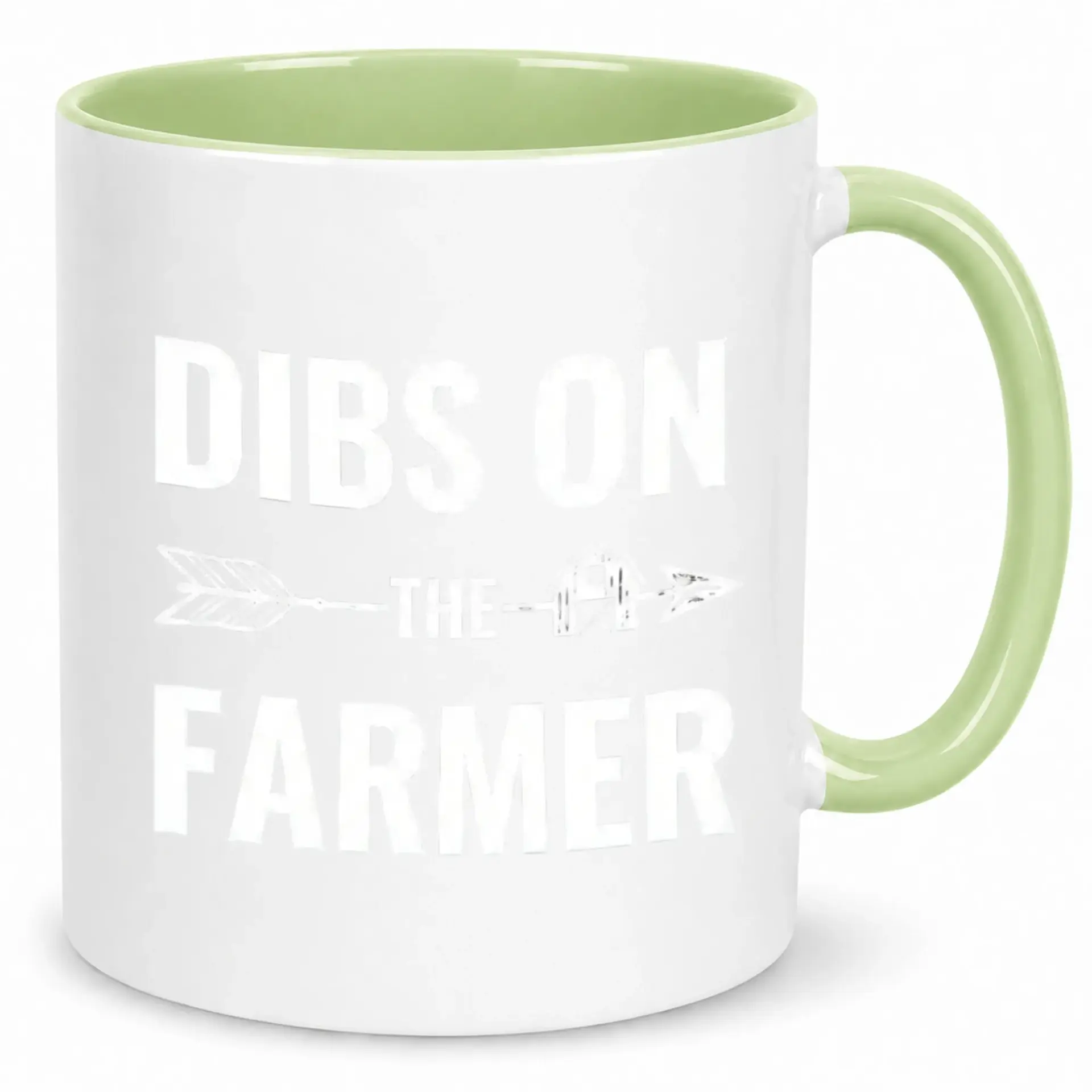 Dibs on the Farmer Coffee Ceramic Tea Cup Humorous Country Style Beverage Drinkware Gift