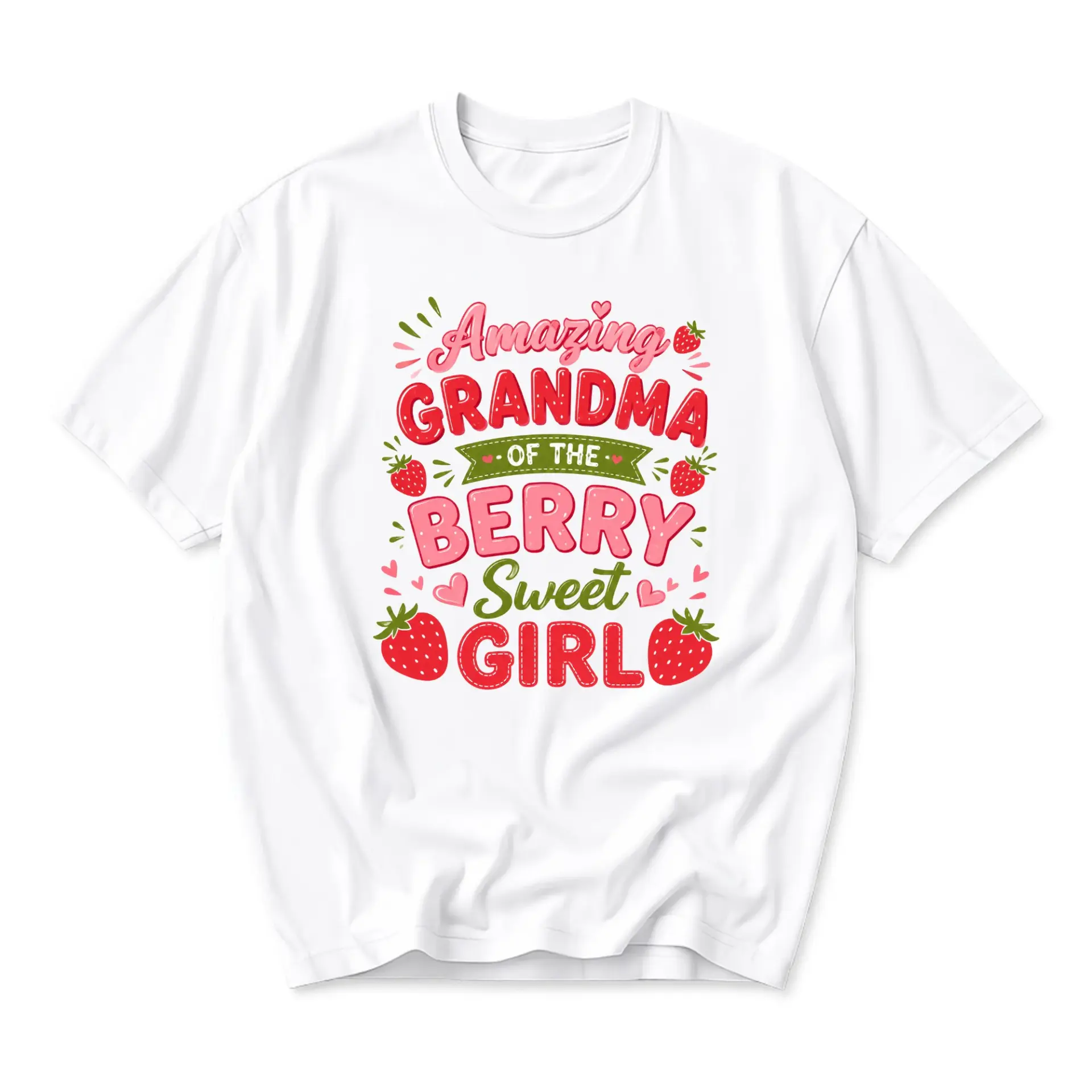 Graphic Tee Amazing Grandma of the Berry Sweet Girl Strawberry Print Unisex