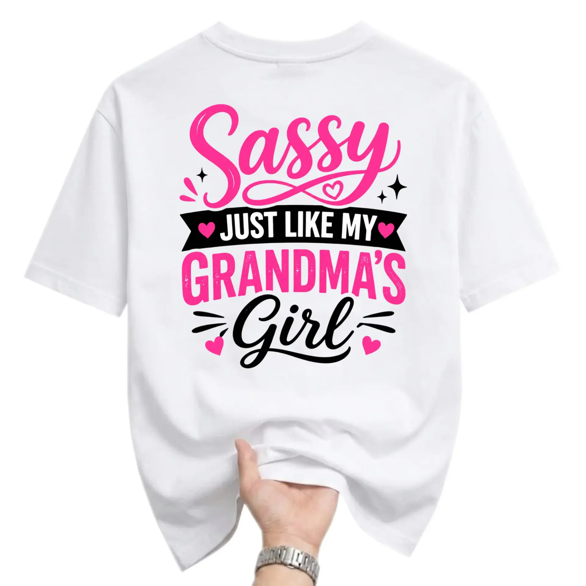 Funny Shirt Sassy Just Like My Grandma's Girl Graphic Tee Unisex Crew-Neck