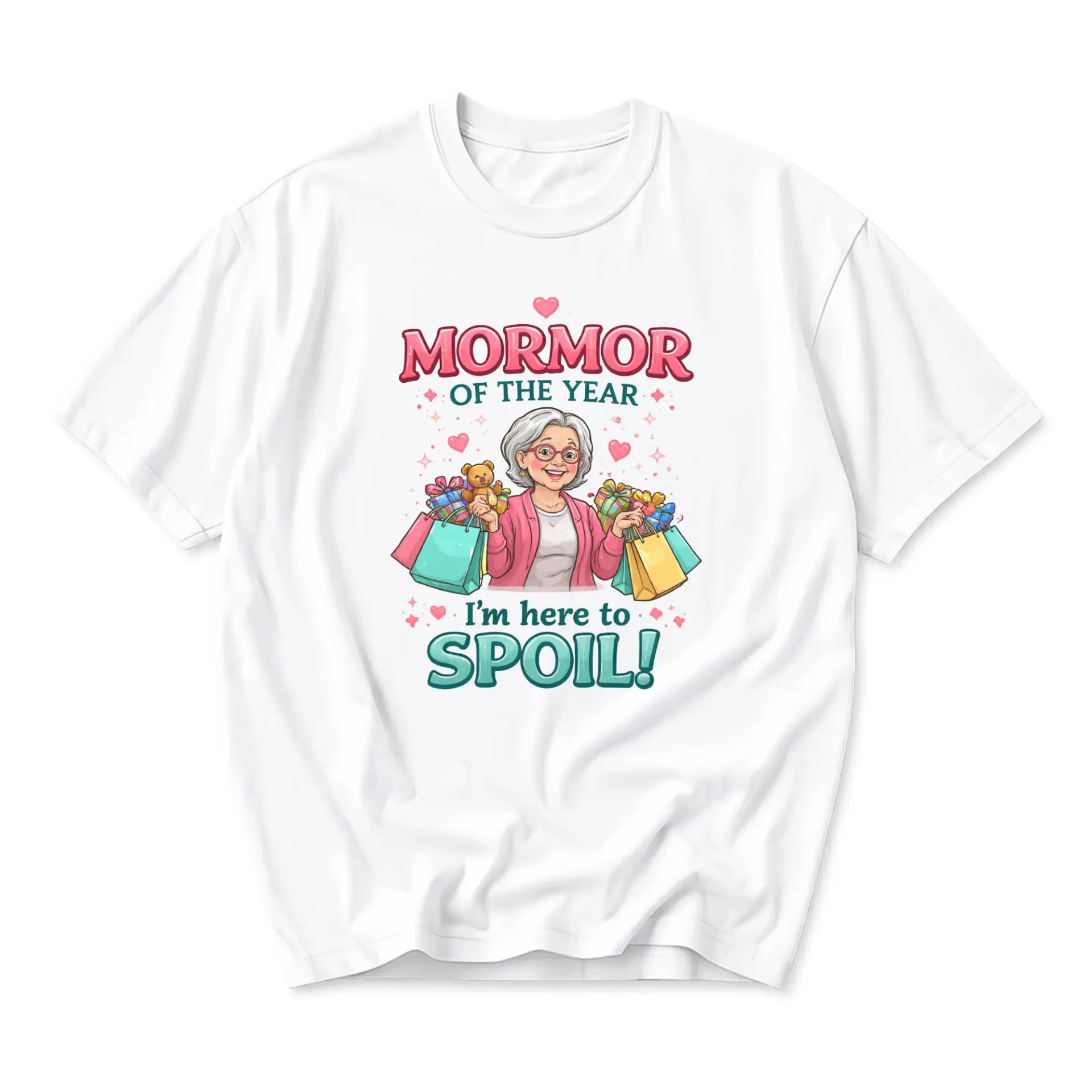 Funny Shirt Mormor of the Year Graphic Tee Casual Unisex Crew Neck Short Sleeve Cotton Blend Everyday Apparel Gift