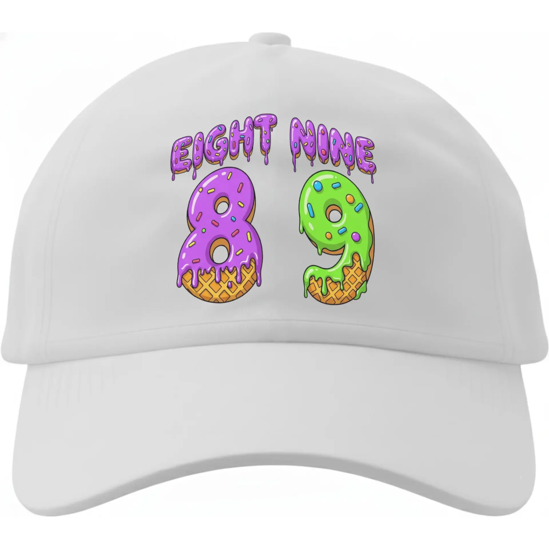 Baseball Cap Eight Nine Donut Number Design Graphic Embroidered Hat Adjustable Low Profile Cotton Casual Headwear