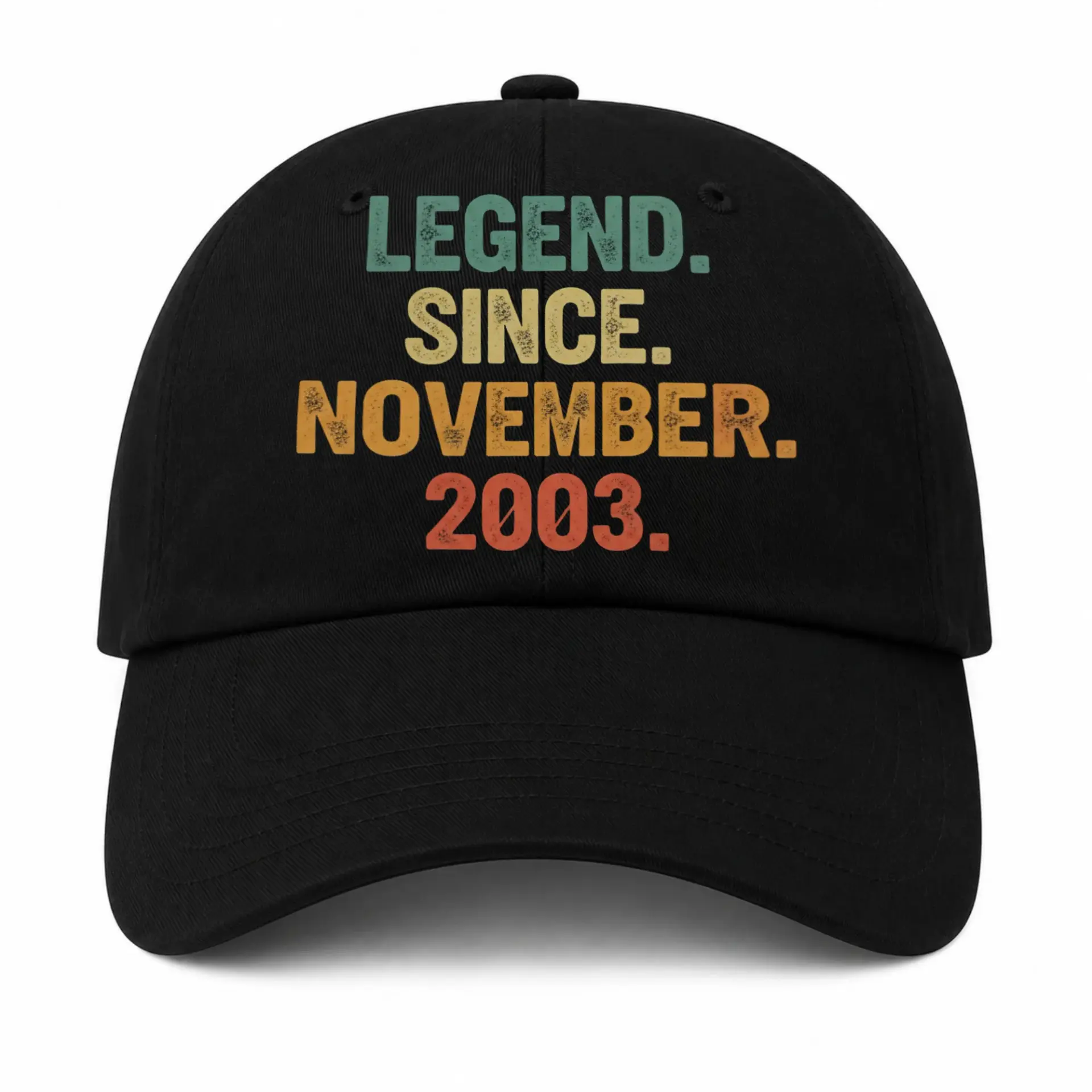 Baseball Cap Legend Since November 2003 Embroidered Hat for Adults