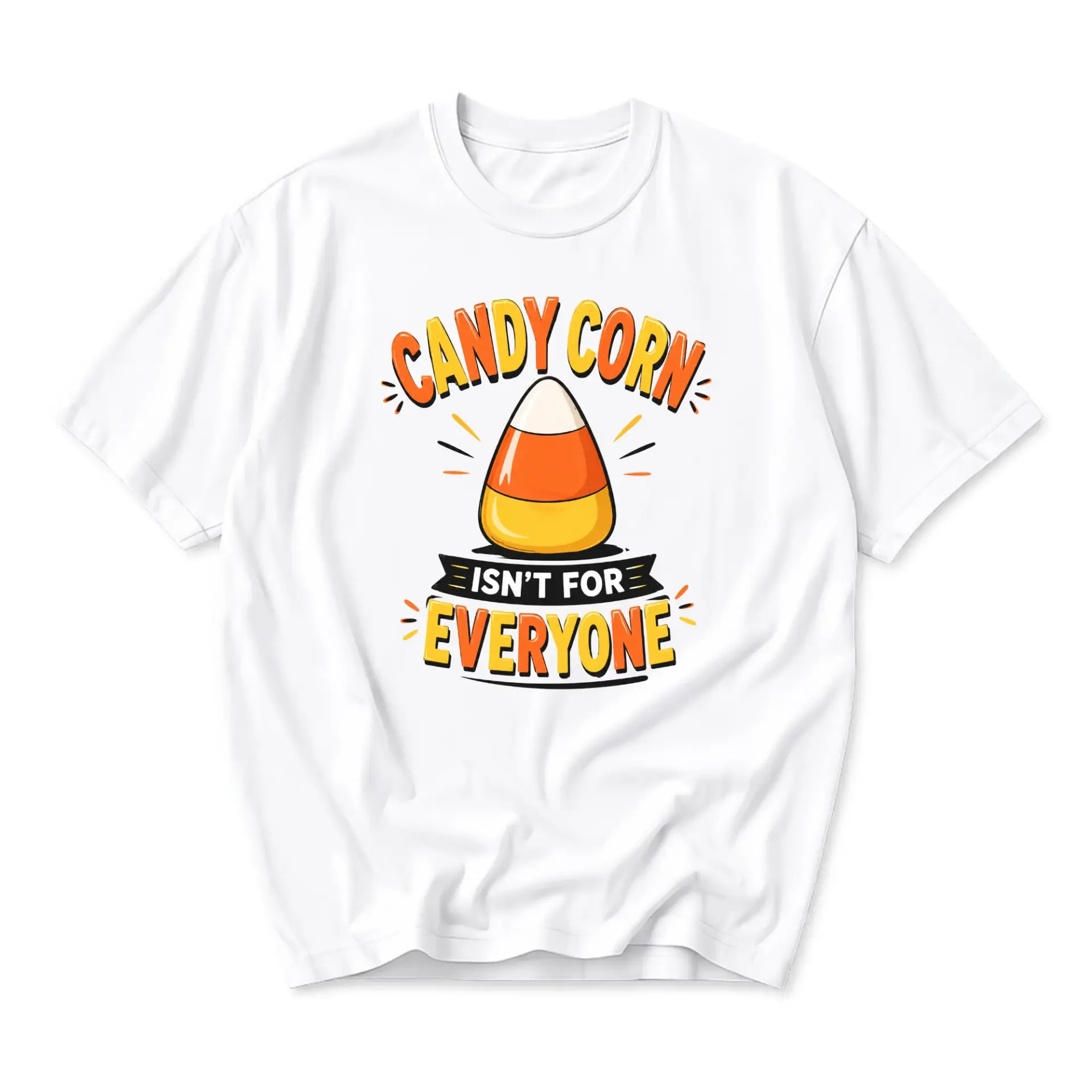 Funny Shirt Candy Corn Isn't for Everyone Graphic Tee Unisex Casual Crew Neck Comfortable Cotton Blend Apparel Top