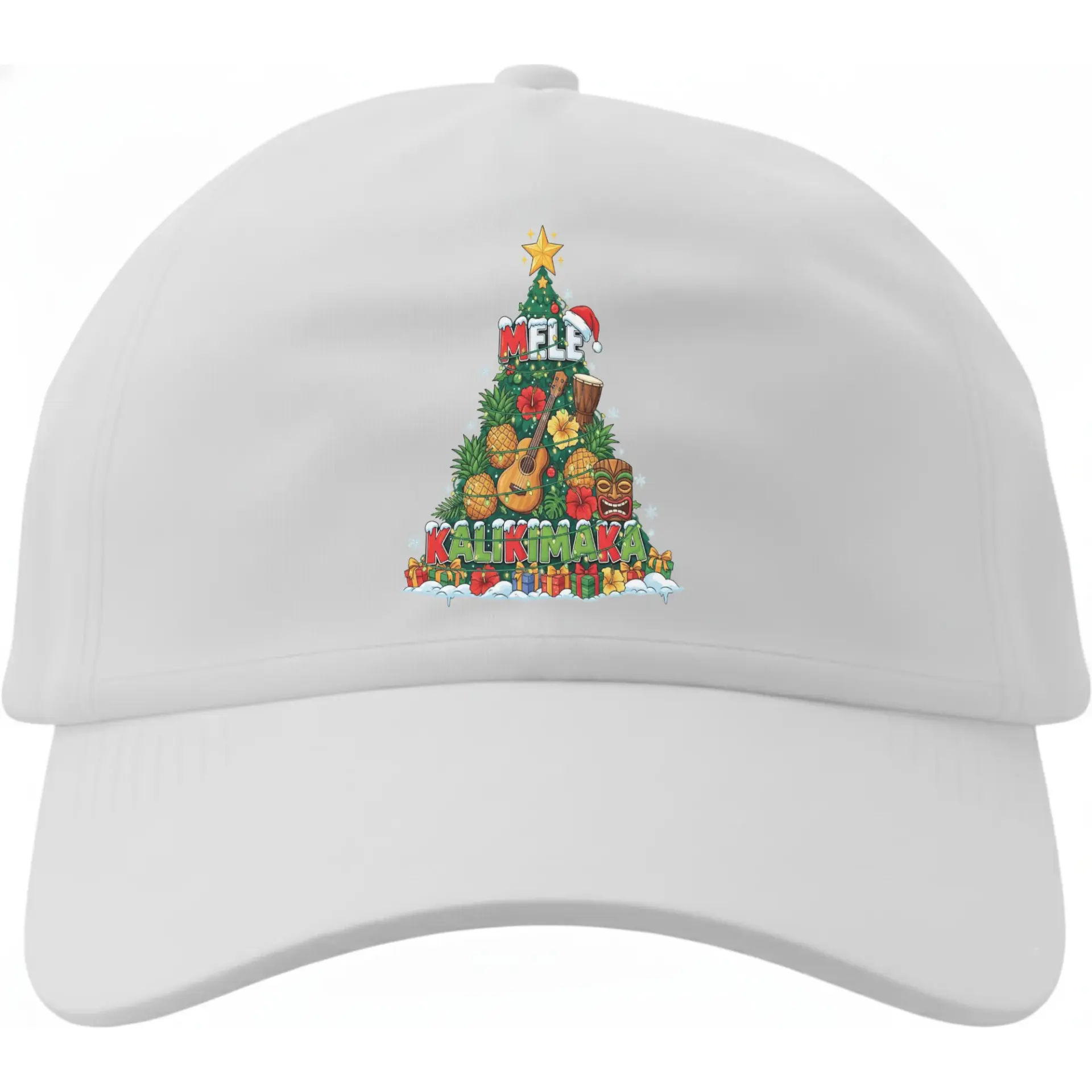 Dad Hat Tropical Christmas Tree Graphic Baseball Cap Hawaii Holiday Island Themed Unisex Comfortable Casual Headwear