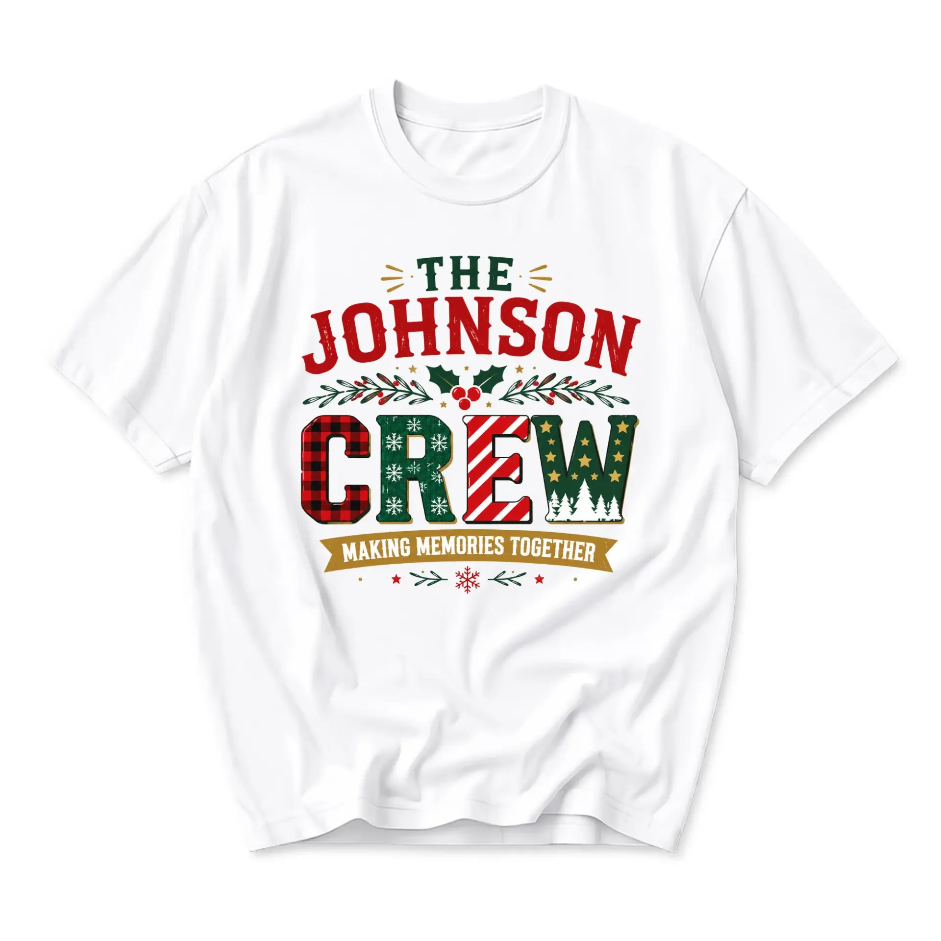 Graphic Tee the Johnson Crew Making Memories Together Shirt Unisex Casual Holiday Apparel for Festive Seasonal Gatherings