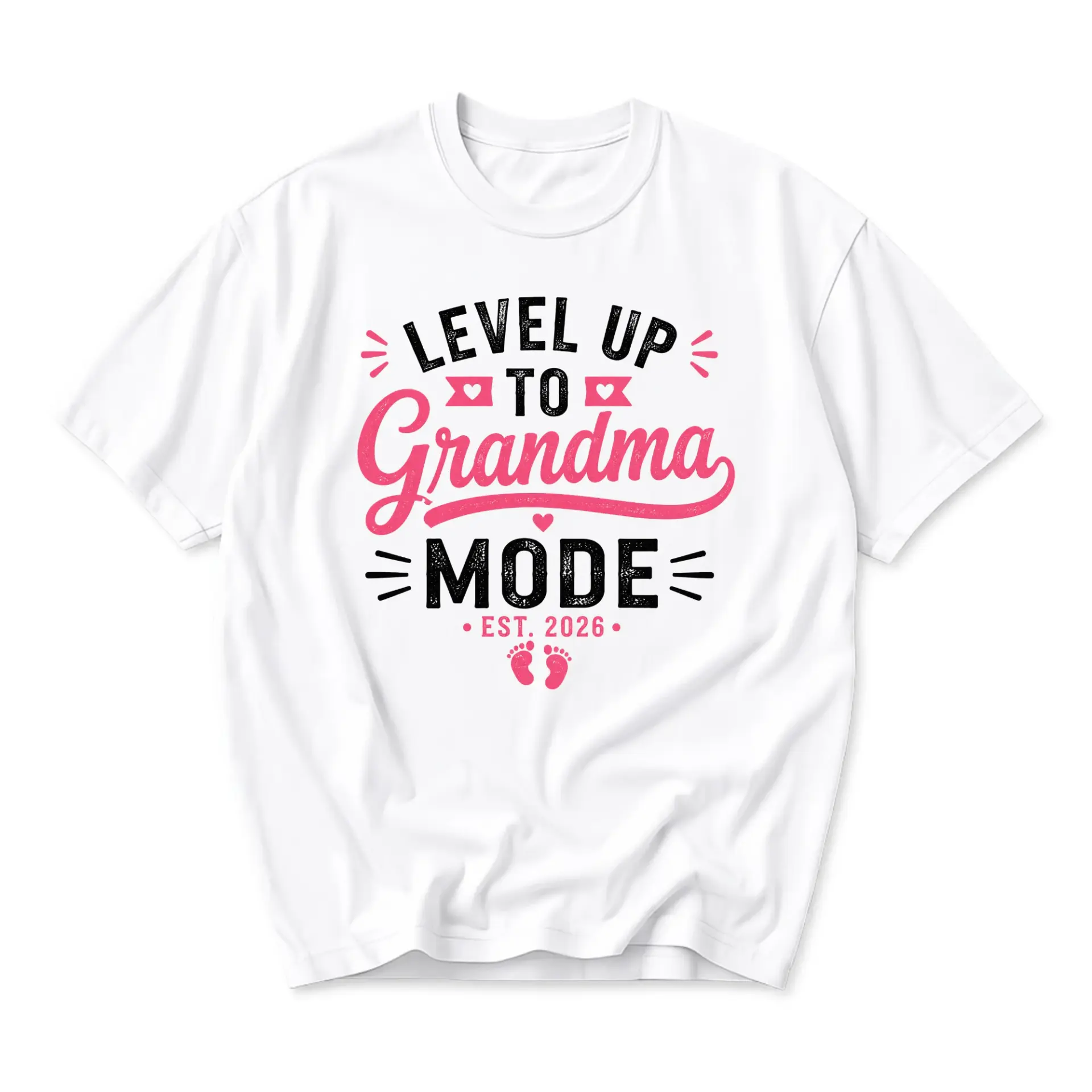 Funny Shirt up to Grandma Mode Est 2026 Graphic Tee Unisex Casual Apparel for Everyday Style Gift Idea White