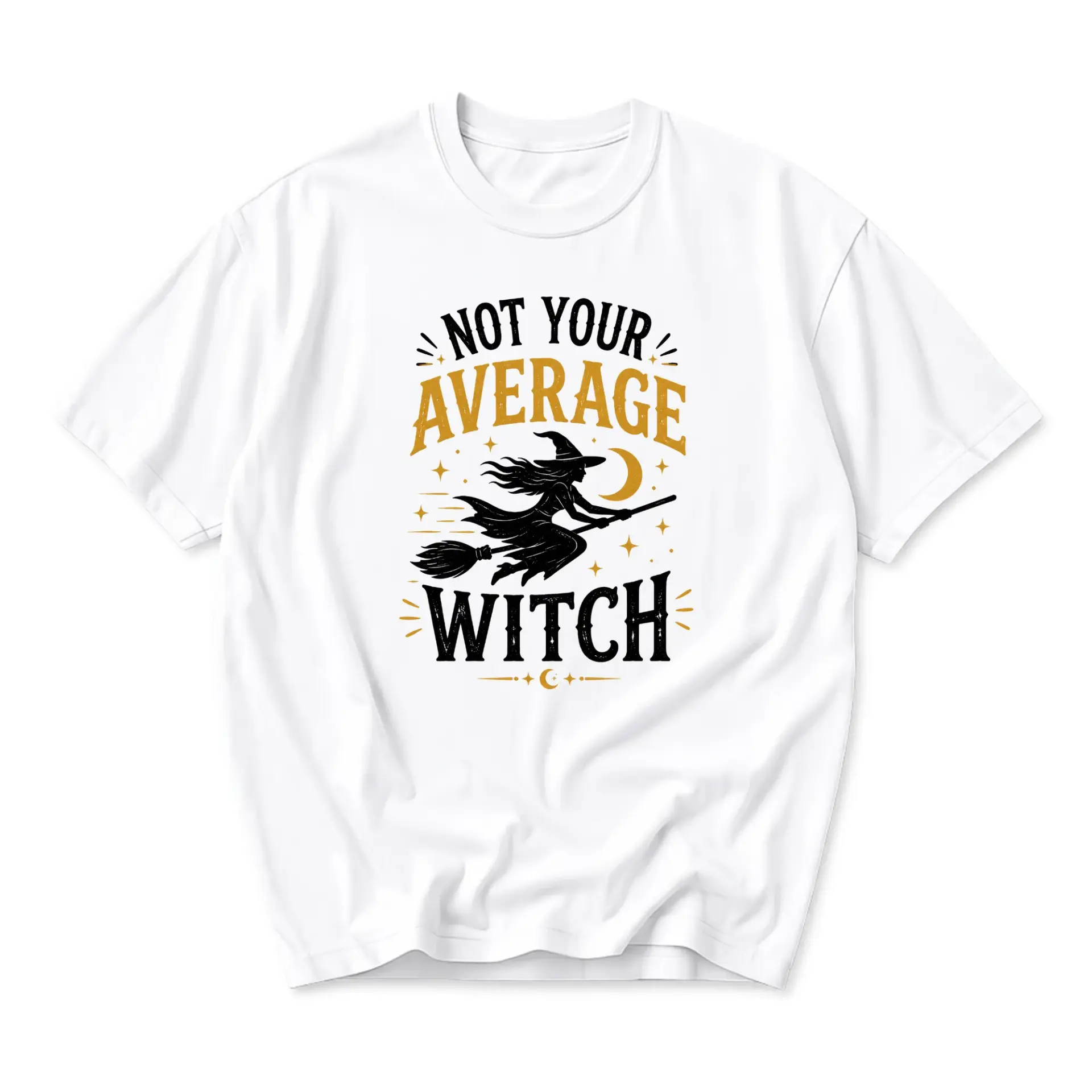 Funny Shirt Not Your Average Witch Graphic Tee Unisex Casual Apparel for Everyday Comfort and Unique Style Statement