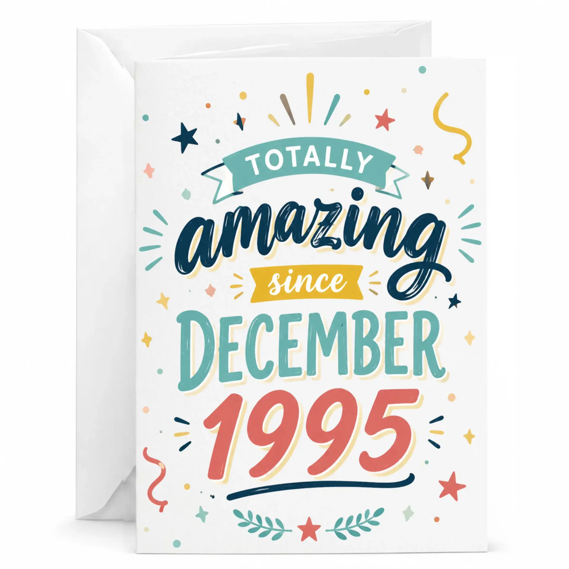 Birthday Card Totally Amazing Since December 1995 Celebration Greeting Card for Milestone Birthdays and Anniversaries