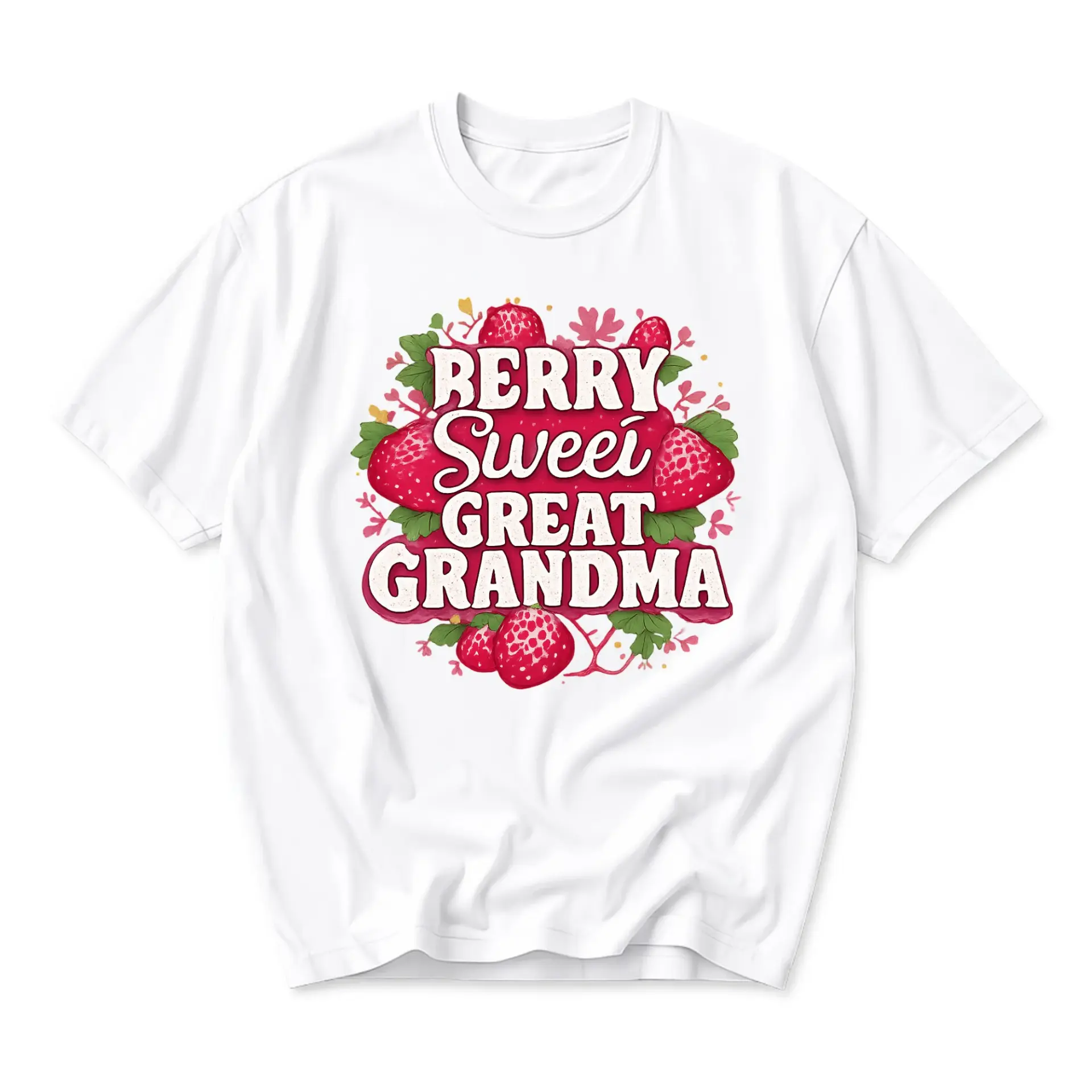 Graphic Tee Berry Sweet Great Grandma Shirt Cute Strawberry Fruit
