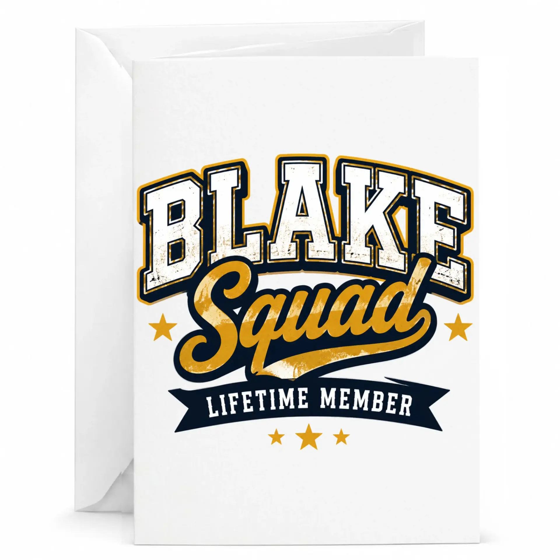 Greeting Card Blake Squad Lifetime Member Graphic Design for Personal Celebration and Appreciation Keepsake