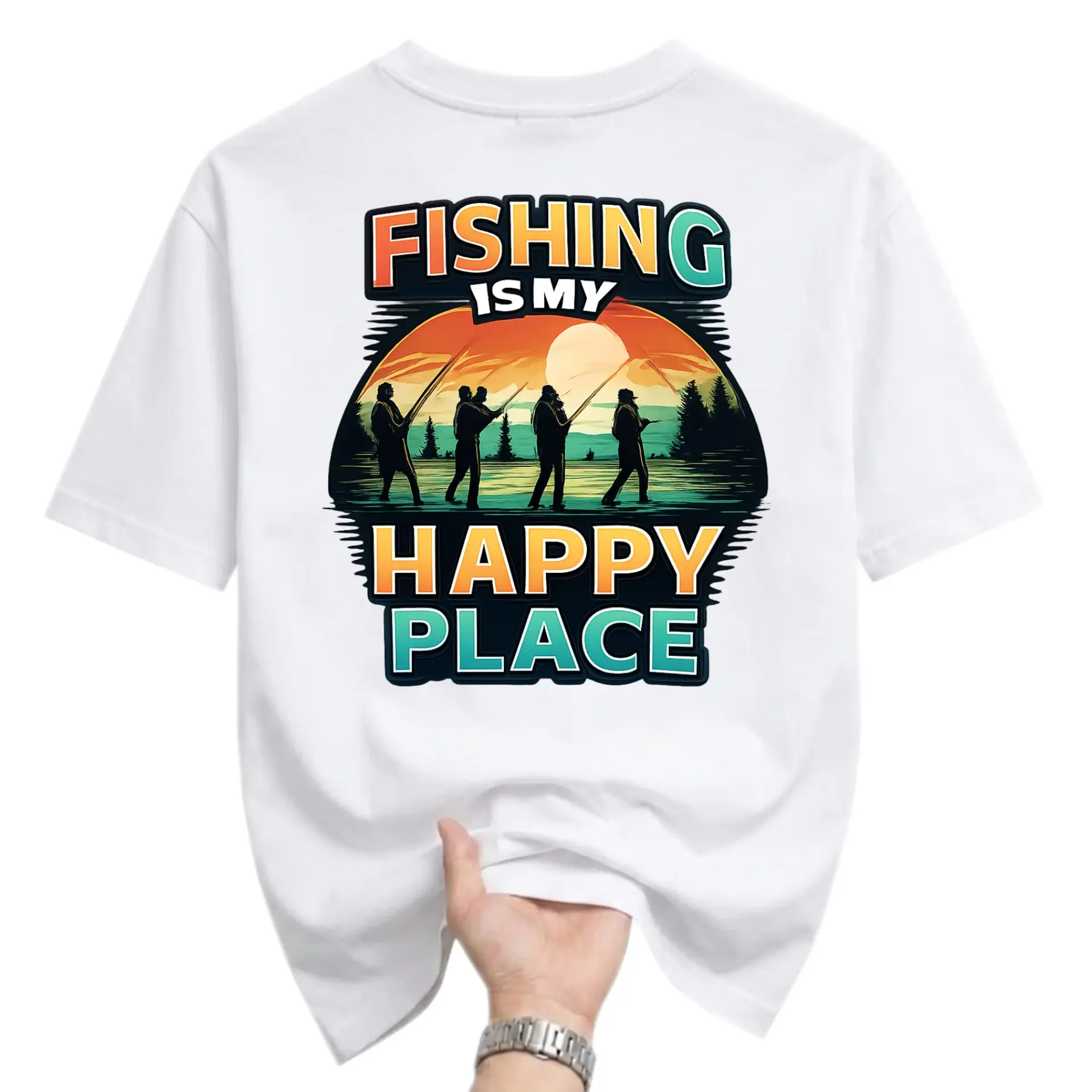 Graphic Tee Fishing Is My Unisex Crew Neck Short Sleeve Shirt for Outdoor Enthusiasts and Casual Wear