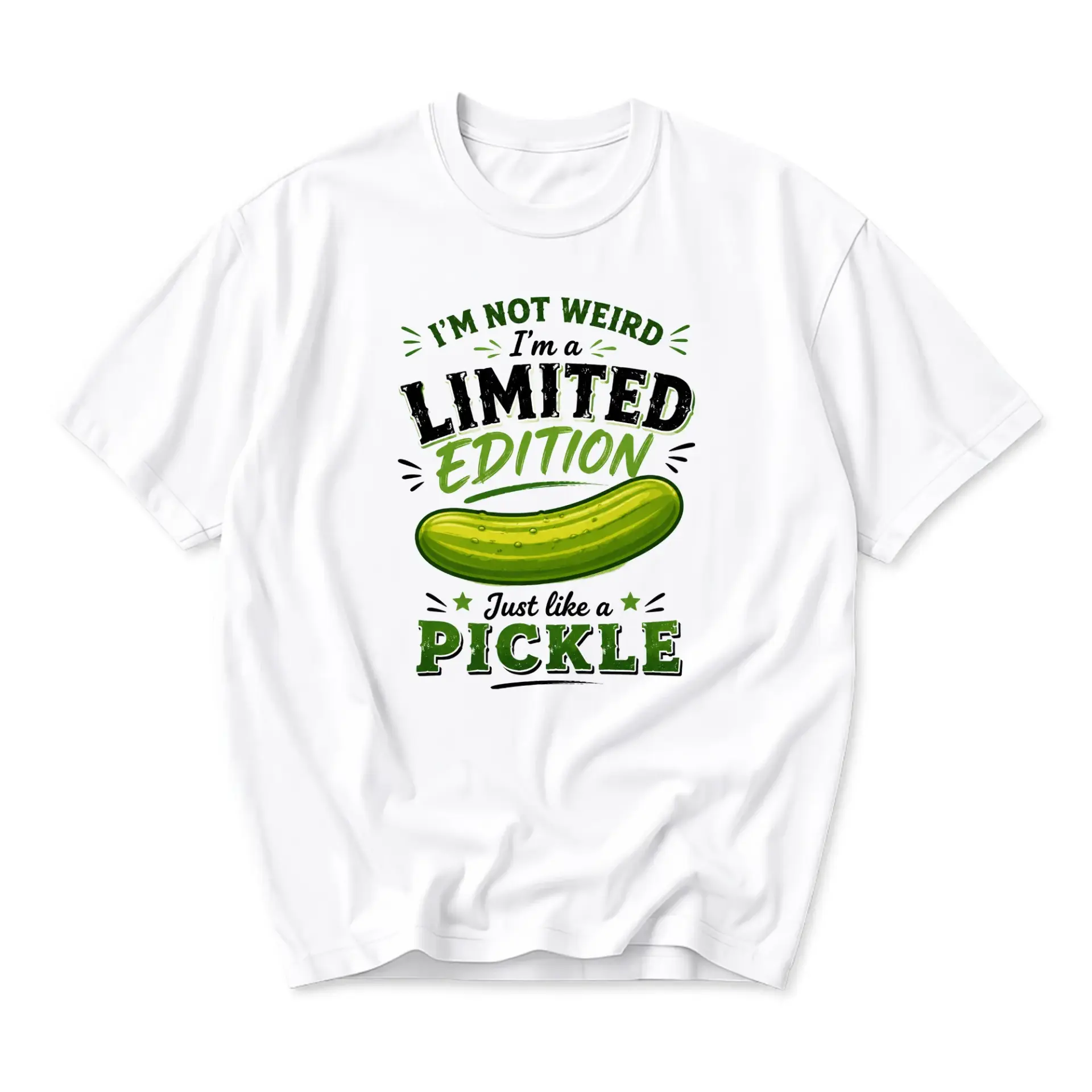 Funny Shirt Limited Edition Pickle Graphic Tee Unisex Crew Neck Casual Everyday Wear Soft Cotton Humor Gift Top