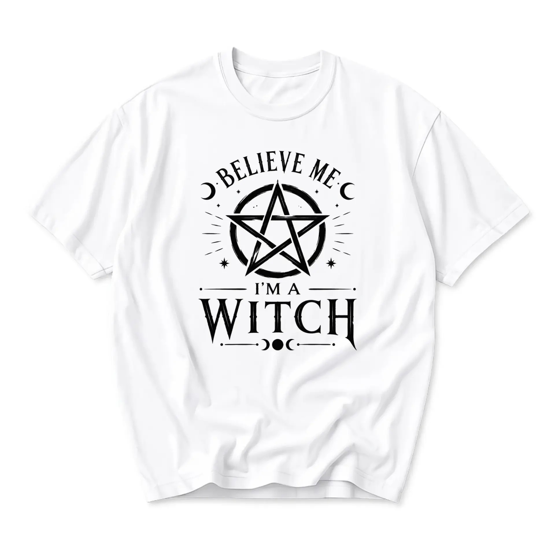 Funny Shirt Believe Me I Am a Witch Graphic Tee Unisex Casual Occult Themed Apparel for Everyday Wear and Self Expression