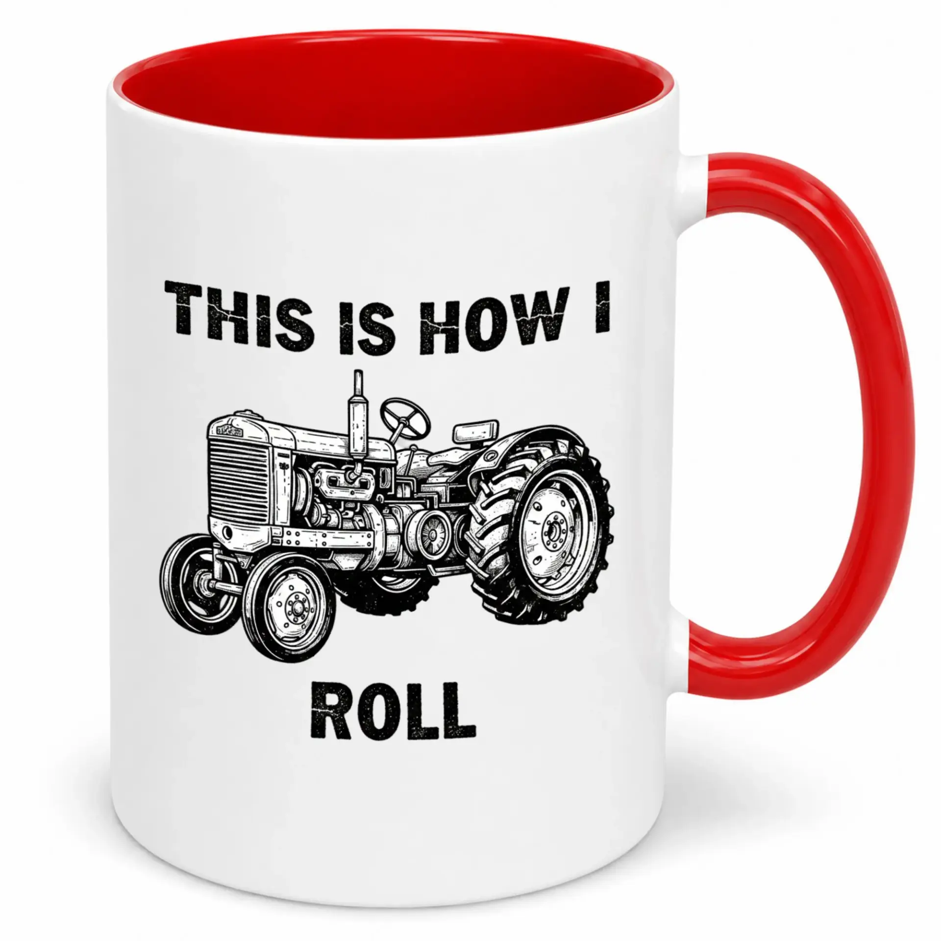 Funny Coffee Mug This Is How I Roll Vintage Tractor Design Ceramic Cup for Farmers and Agriculture Enthusiasts Office Kitchen Beverage