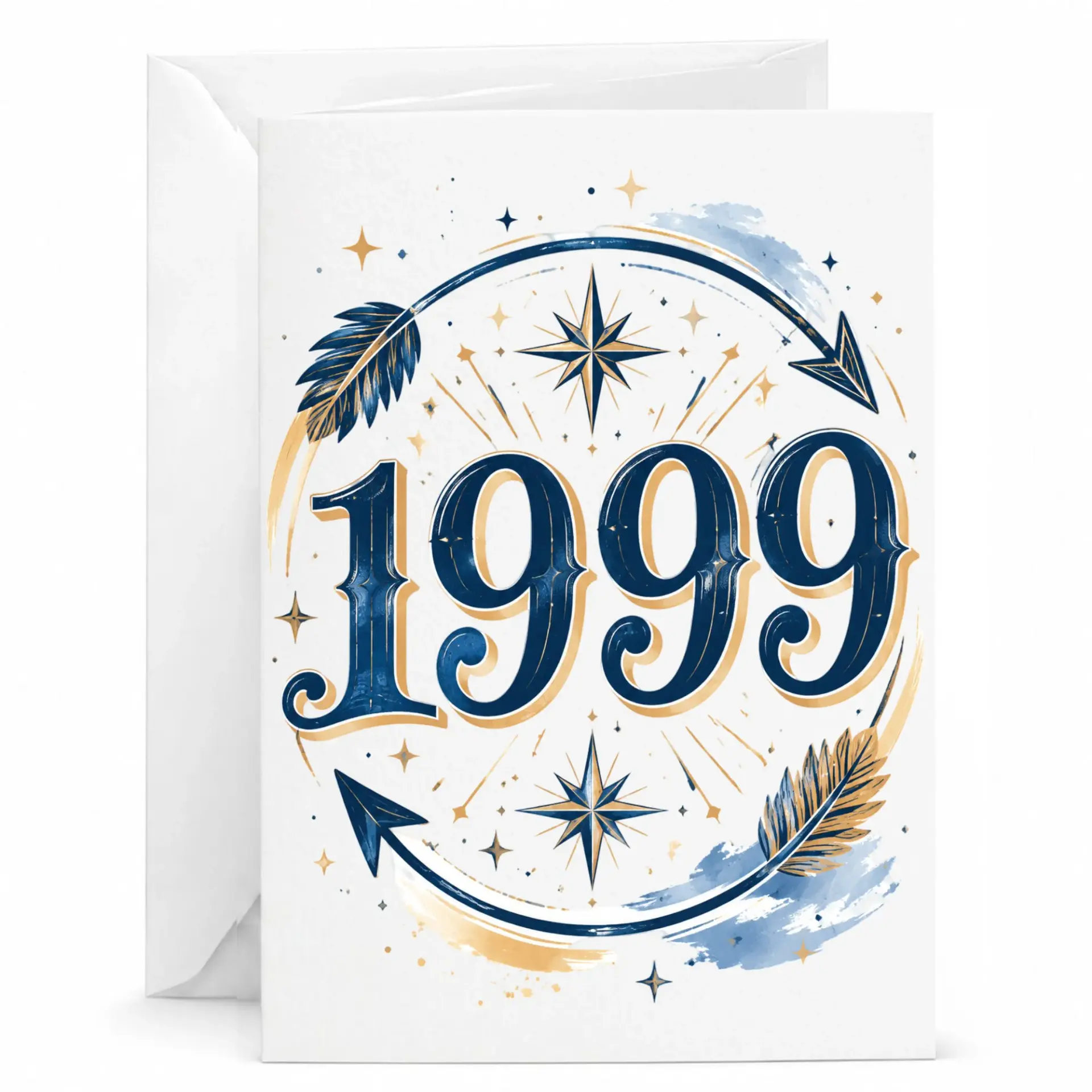 Birthday Card 1999 Vintage Inspired Milestone Year Greeting Card for Anniversary or Special Celebration Occasion
