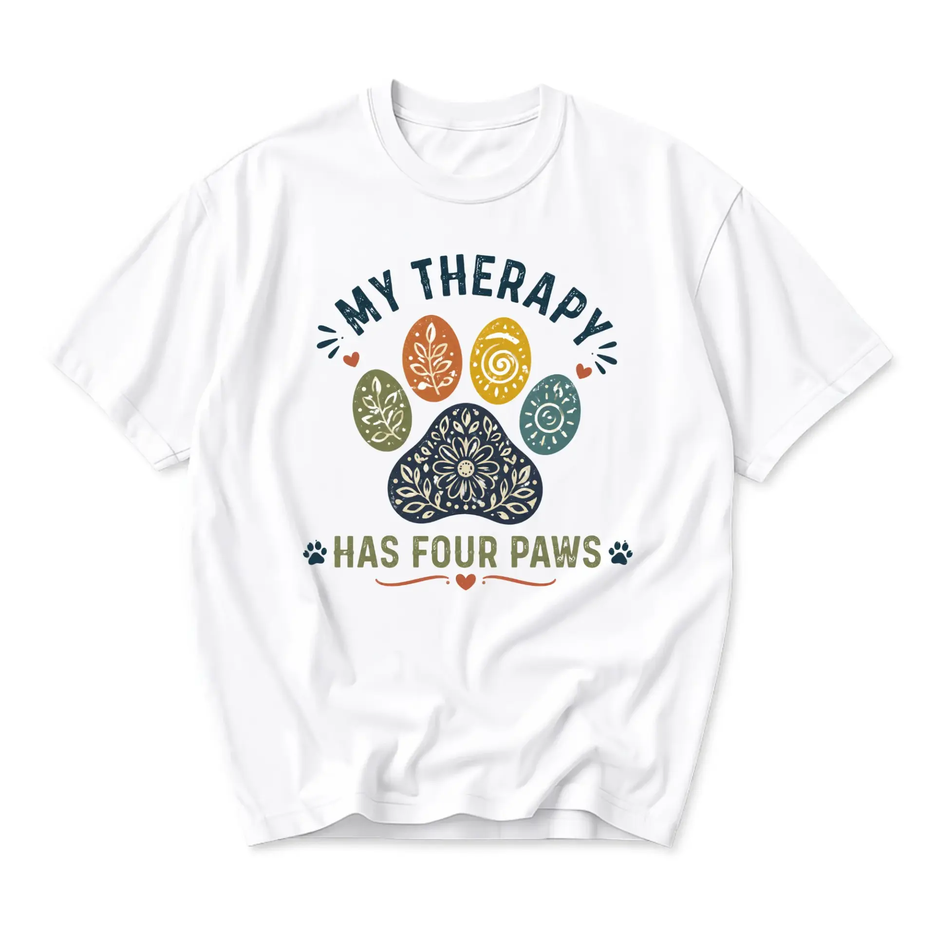 Graphic Tee My Therapy Has Unisex Crew Neck T-Shirt Casual Pet Lover