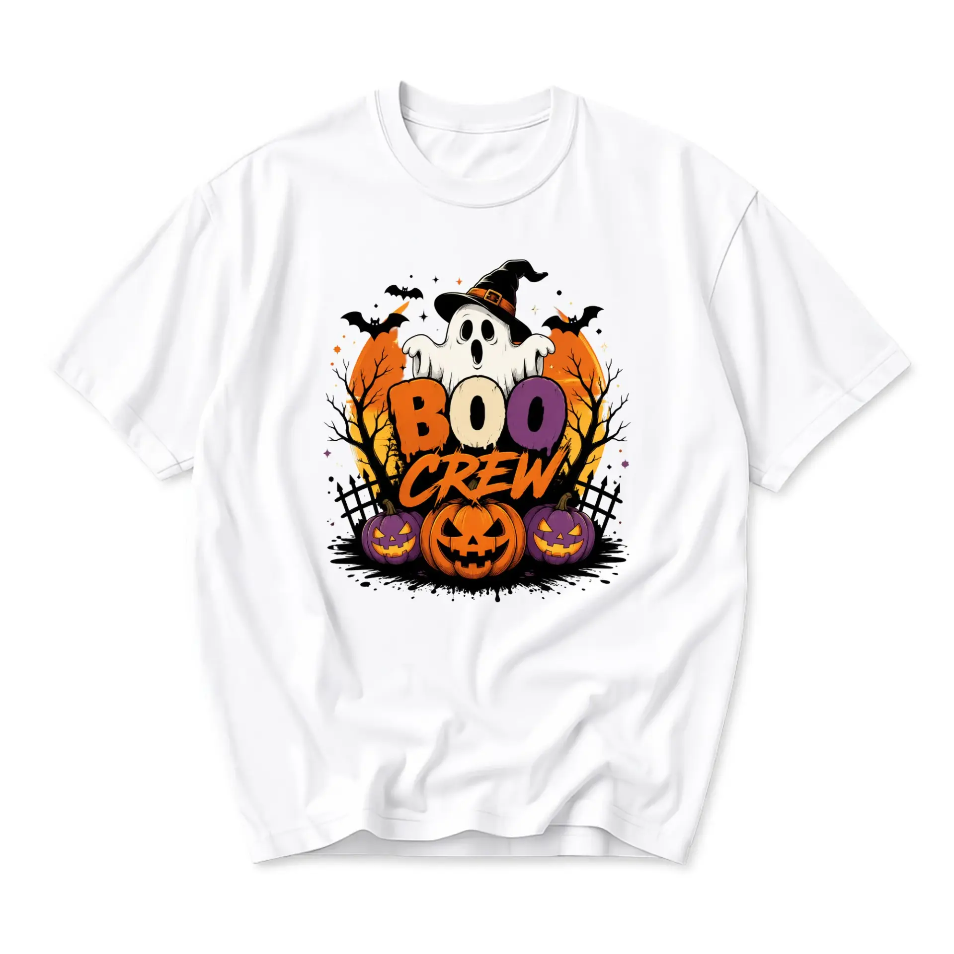 Funny Shirt Boo Crew Halloween Graphic Tee Unisex Soft Cotton Casual Top for Seasonal Wear and Holiday Gatherings