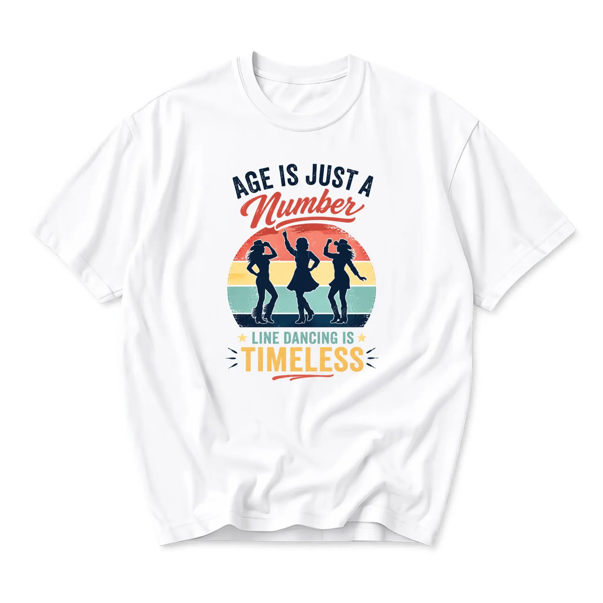 Funny Shirt Unisex Graphic Printed T-Shirt Line Dancing Themed Retro Style
