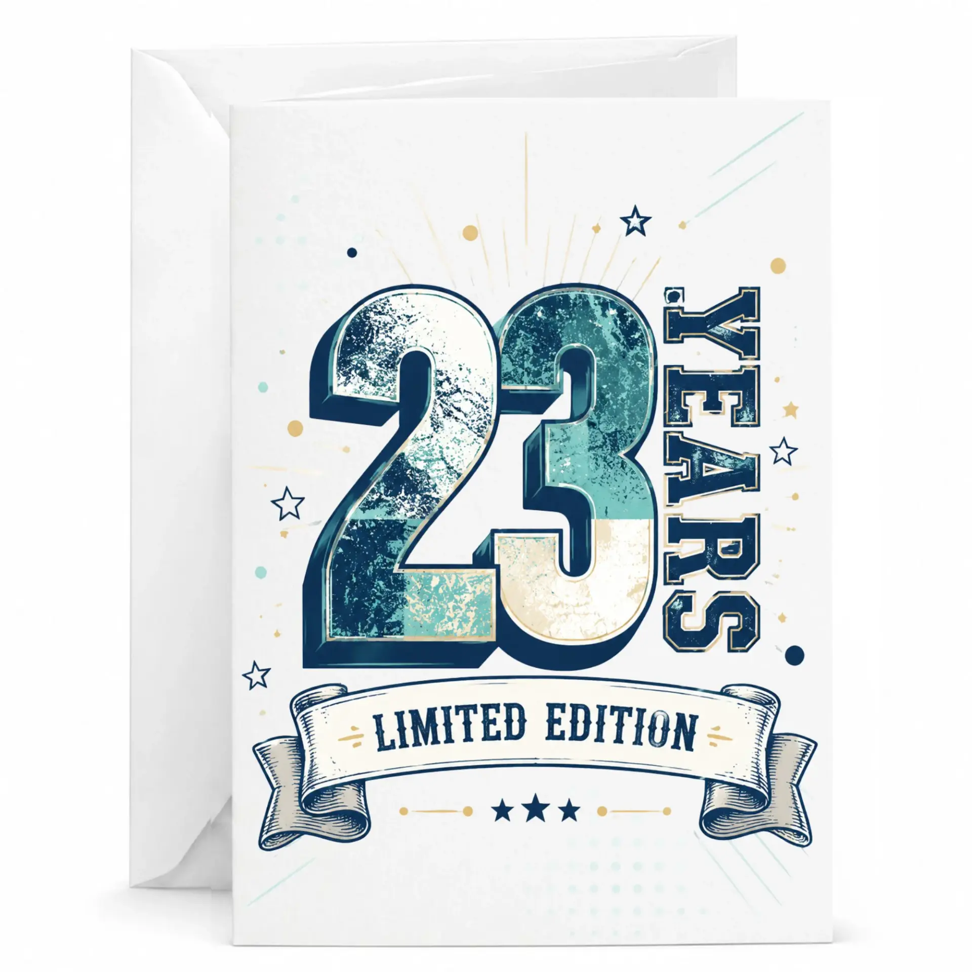 Birthday Card 23 Years Limited Edition Anniversary Celebration Greeting Card for Milestone Birthday and Events