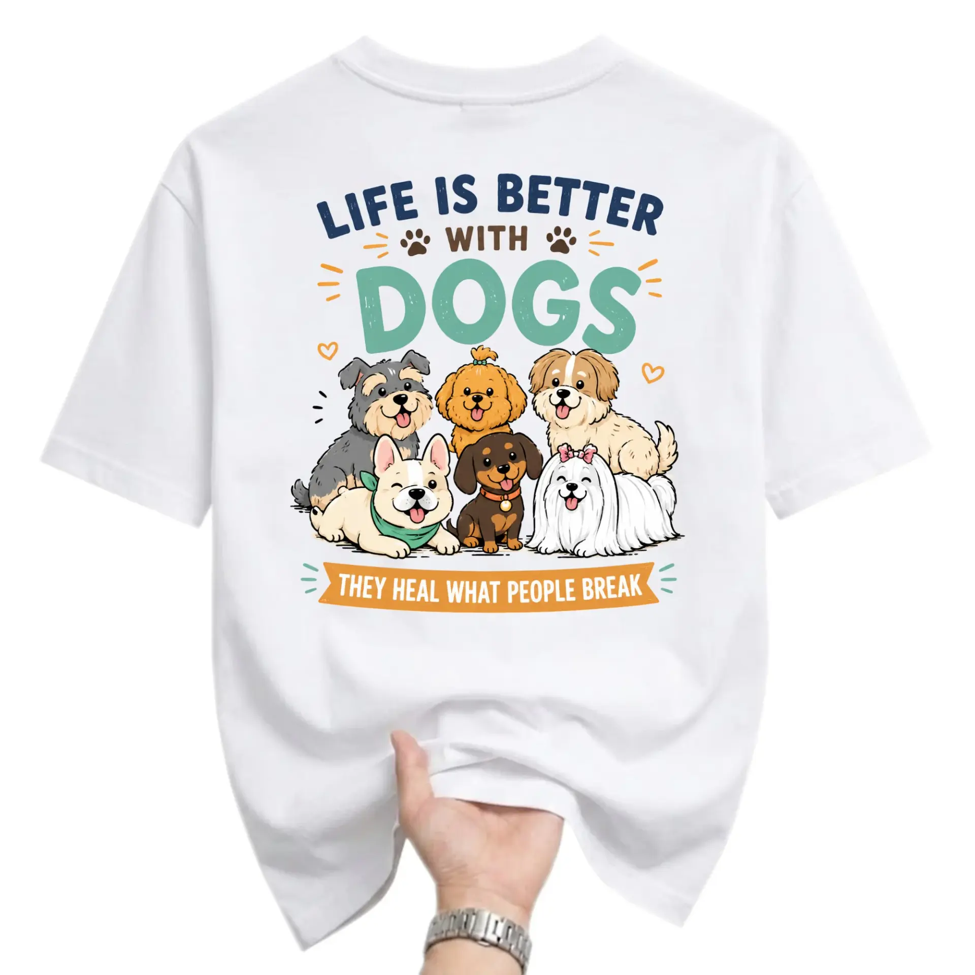 Funny Shirt Life Is Better with Graphic Tee Cute Puppy Illustration Unisex