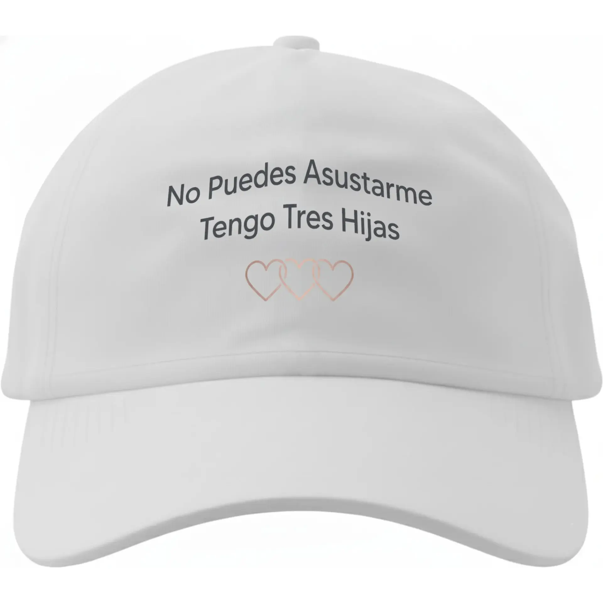 Dad Hat Baseball Cap with Spanish Text No Puedes Asustarme Tengo Tres Hijas Graphic Design for Comfortable Casual Wear