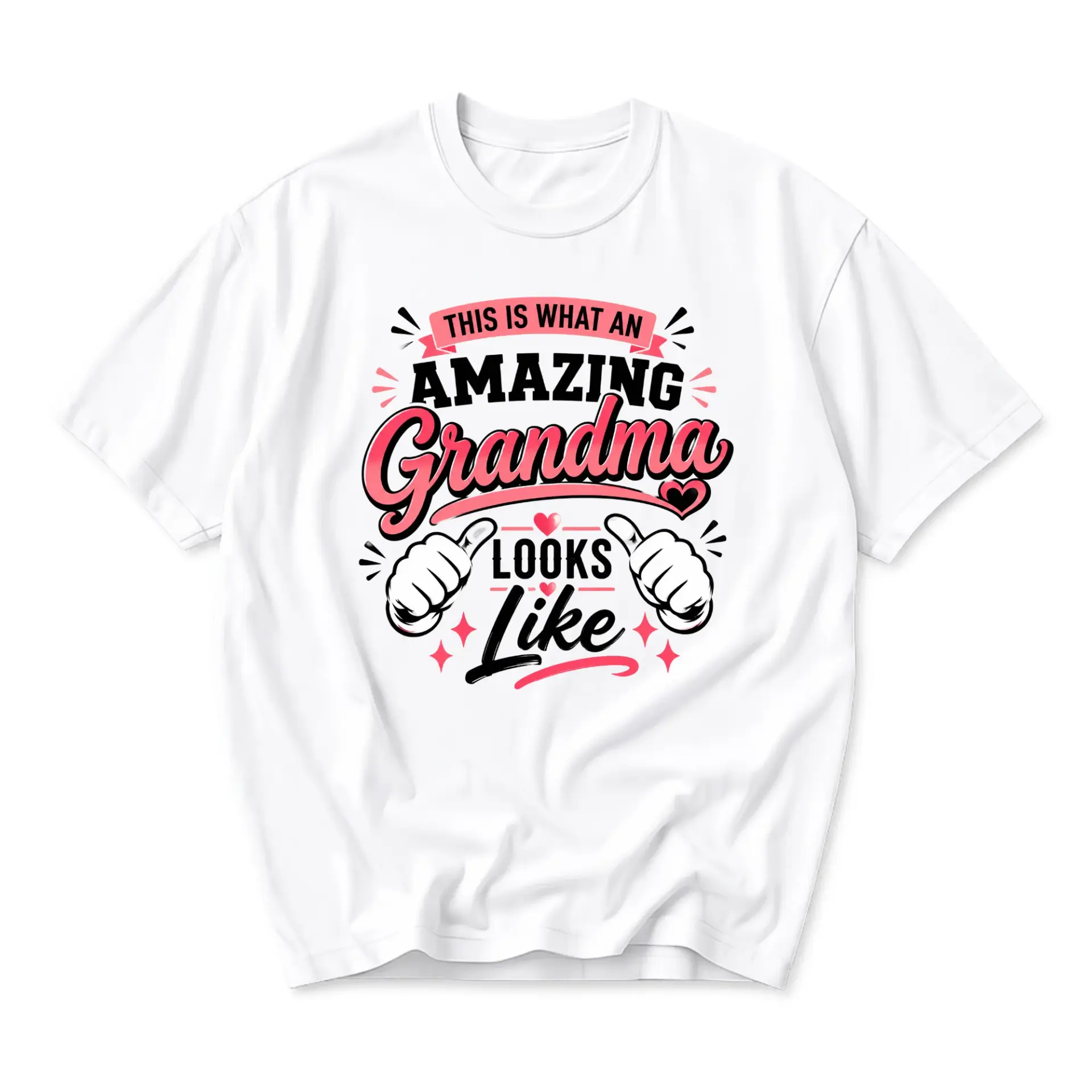 Funny Shirt This Is What an Amazing Grandma Looks Like Graphic Printed Unisex Crew Neck Casual Everyday Apparel