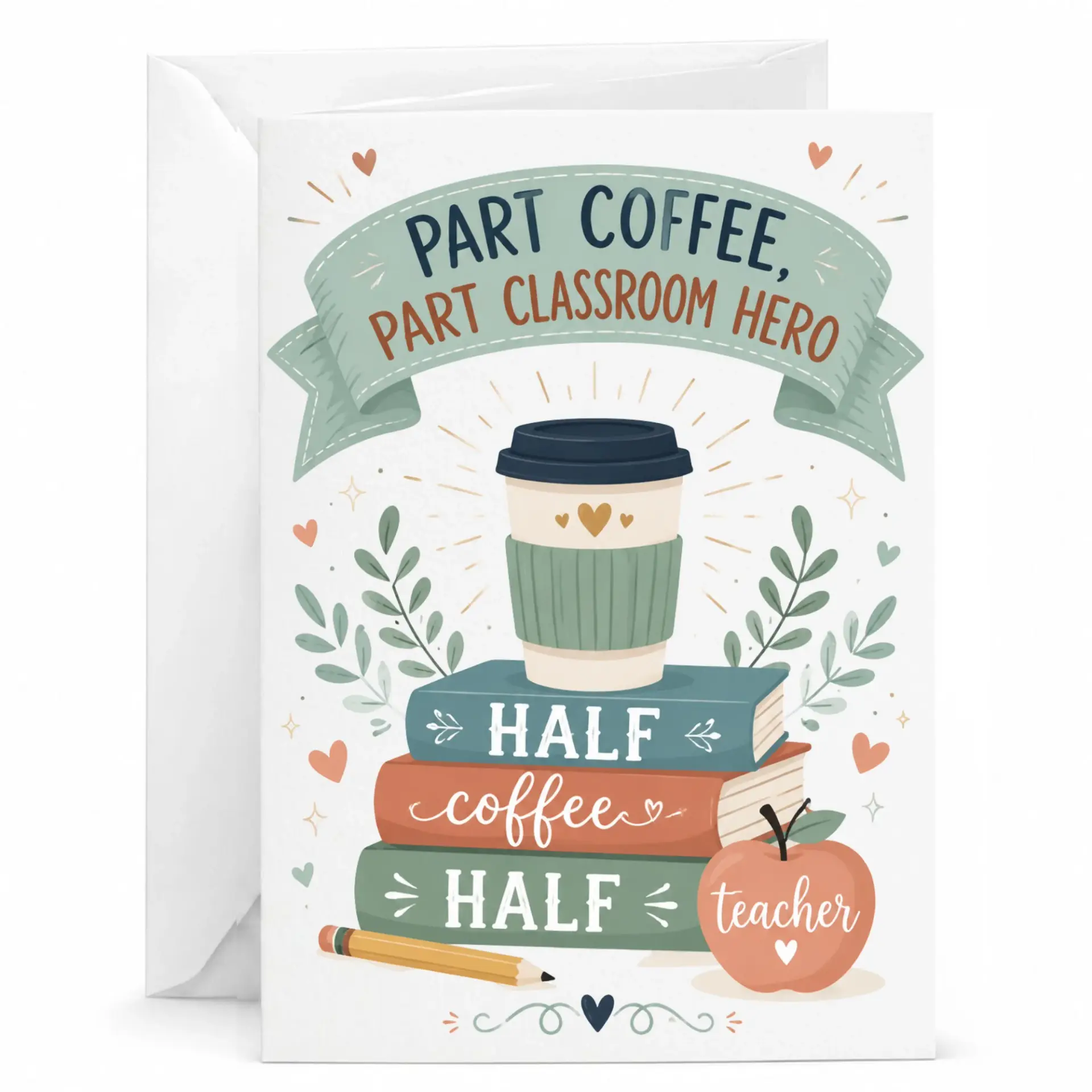 Personalized Greeting Card Part Coffee Classroom Design