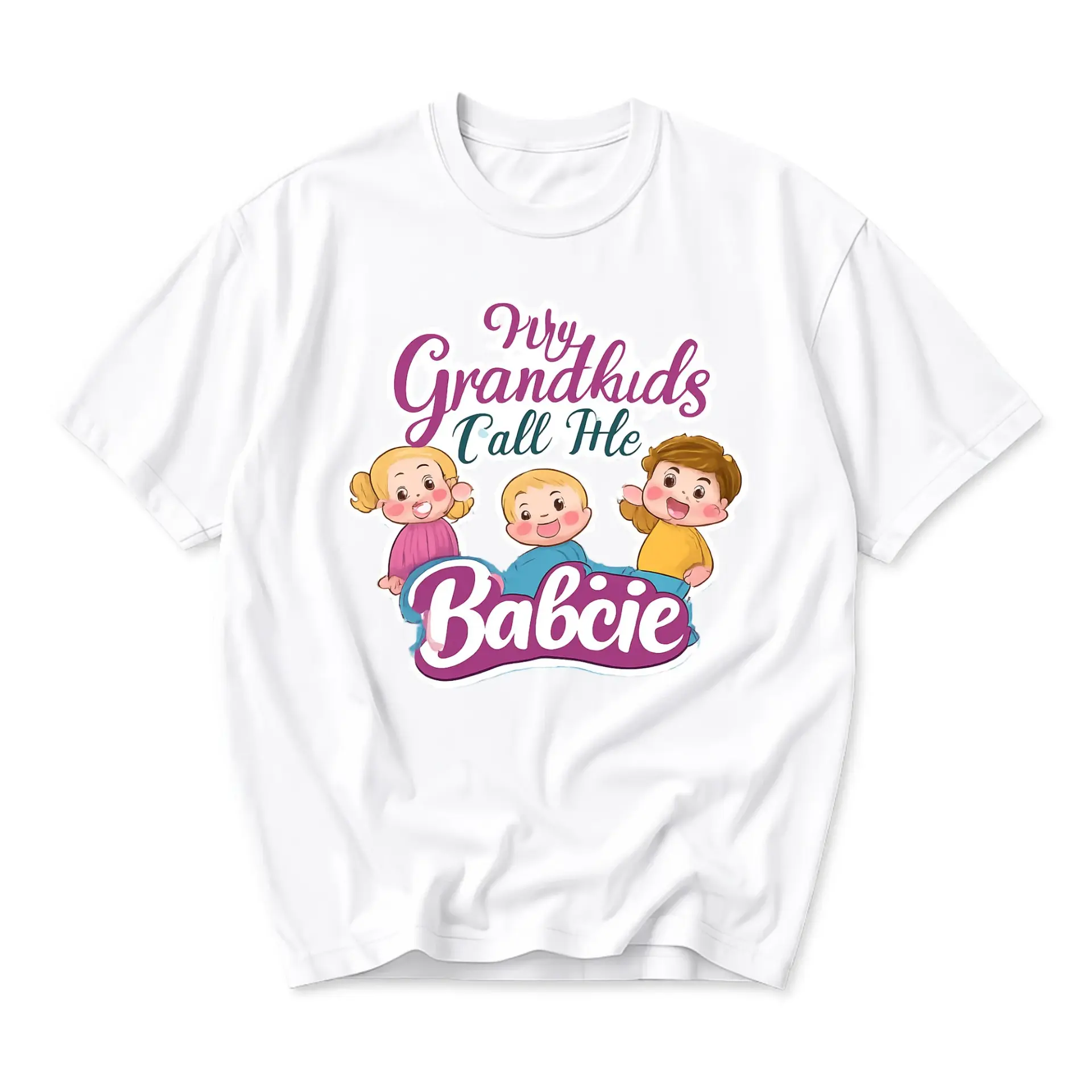 Funny Shirt My Grandkids Call Me Babcie Graphic Tee for Proud Grandmothers