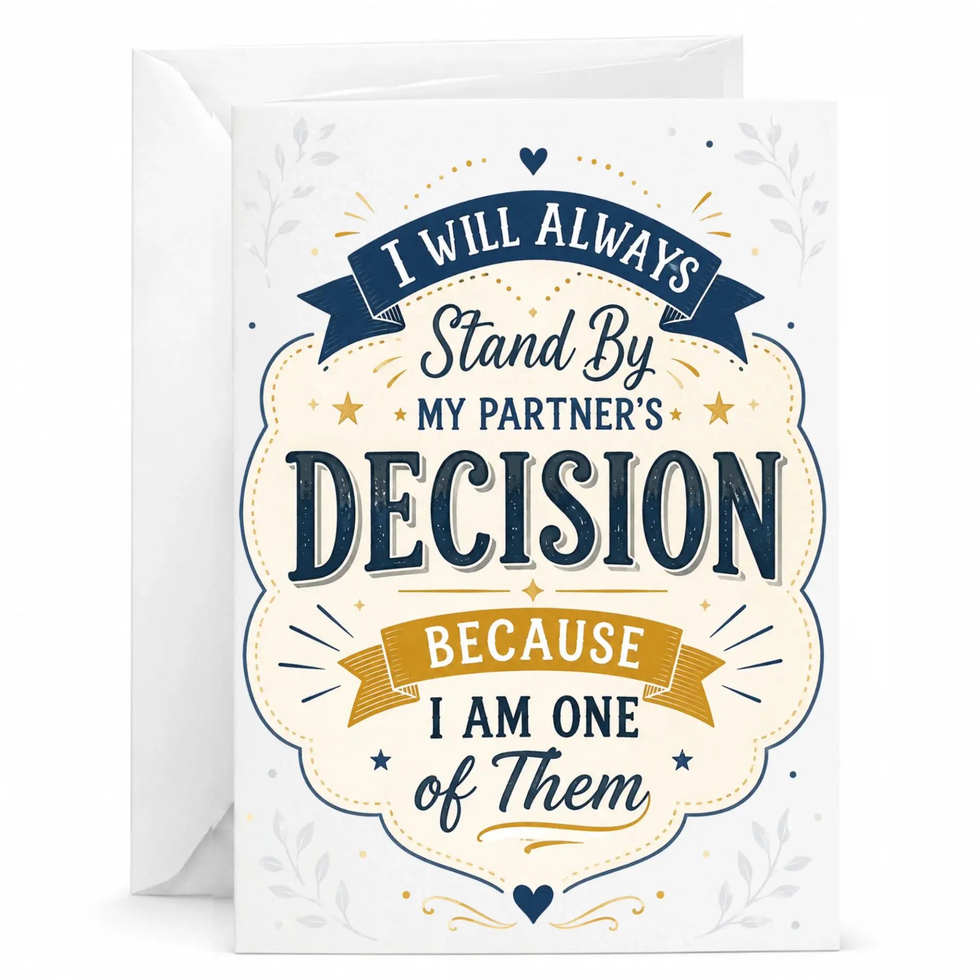 Funny Anniversary Greeting Card for Partner Romantic Sarcastic Love Note Significant Other 5x7 Folded