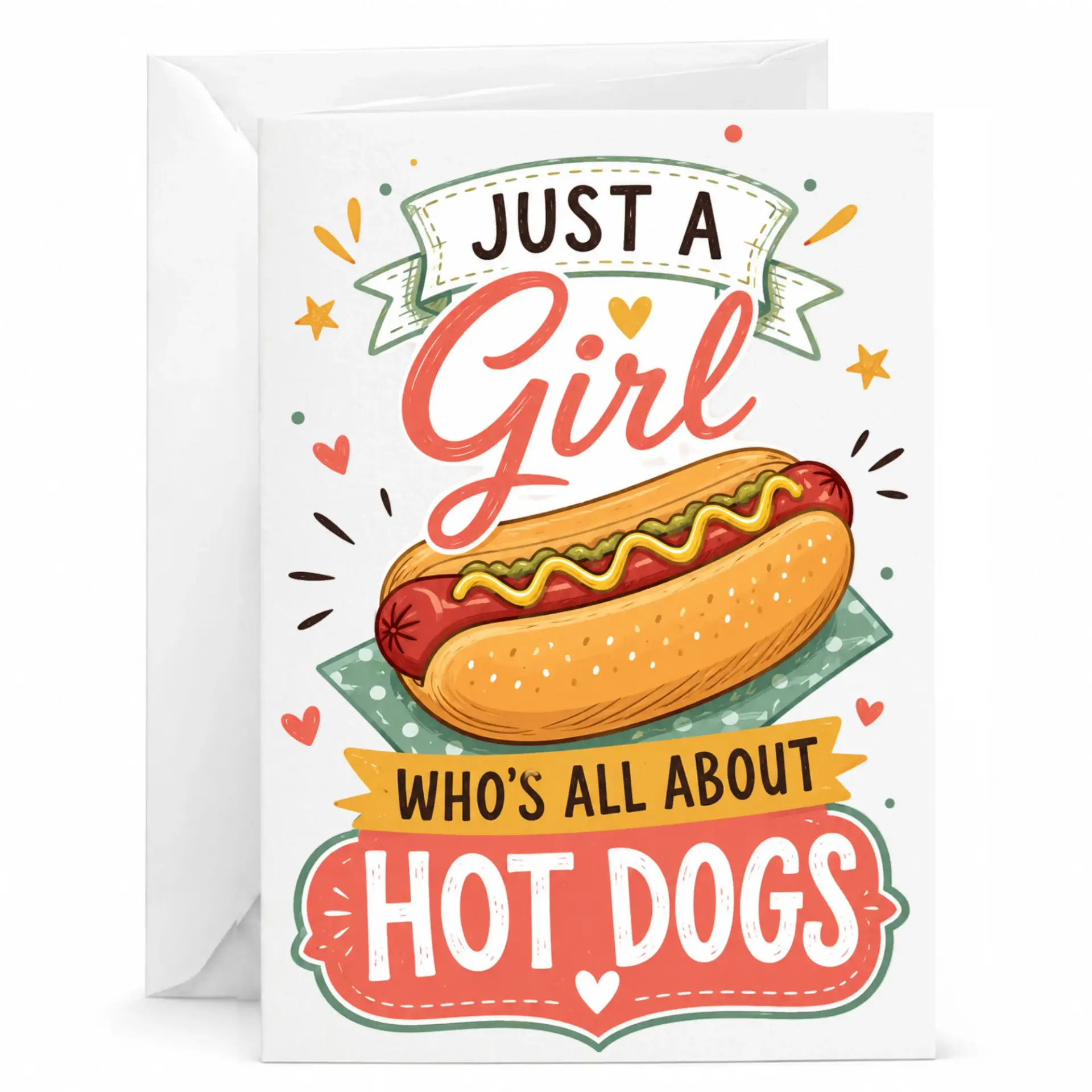 Funny Lover Greeting Card Whimsical Food Themed Birthday for Her Unique Illustrated Gift Note