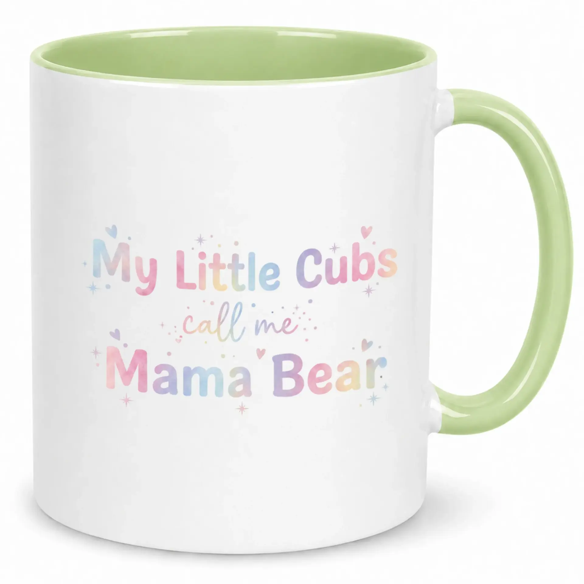 Mama Bear Coffee Mug for Moms and Grandmas White Ceramic Cup with "my Little Cubs" Design Ideal Gift Mother's Day Birthday Everyday Use