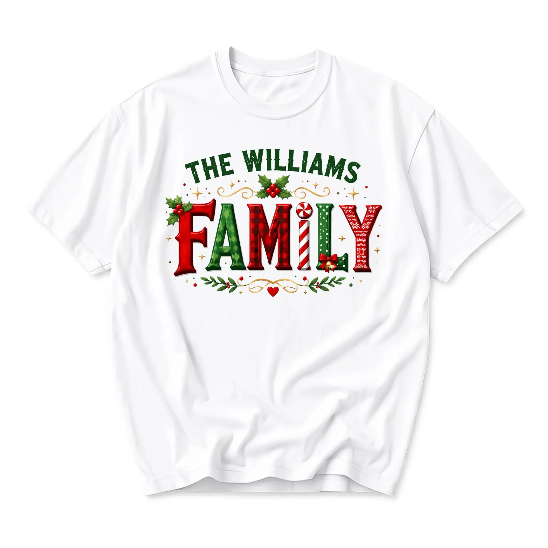 T-shirt the Williams Family Graphic Tee Custom Holiday Seasonal Apparel