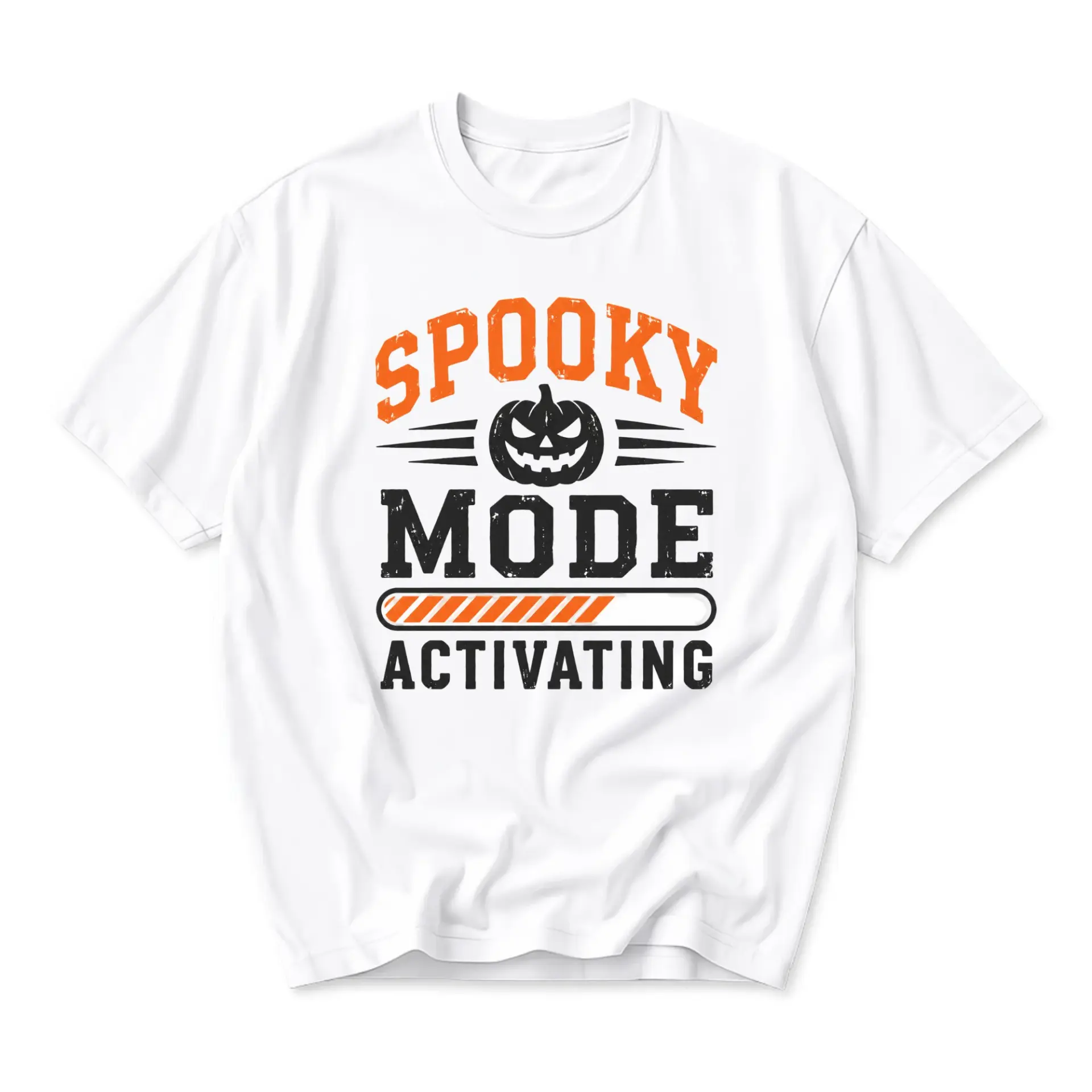 Funny Shirt Spooky Mode Activating Graphic Tee Unisex Halloween Costume Top for Casual Wear and Holiday Celebration