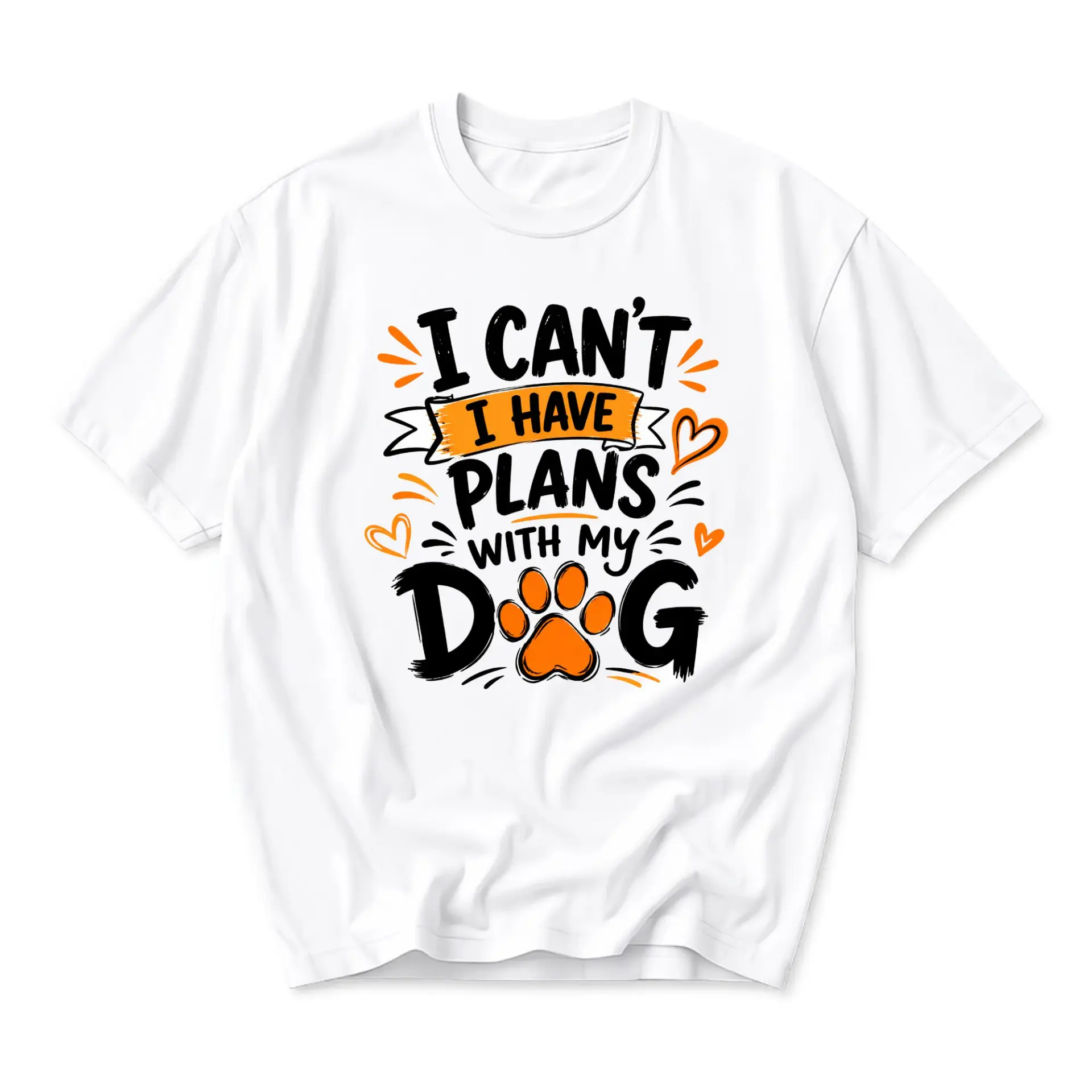 Funny Shirt I Can't I Have Plans with Graphic Tee Unisex Casual Apparel for