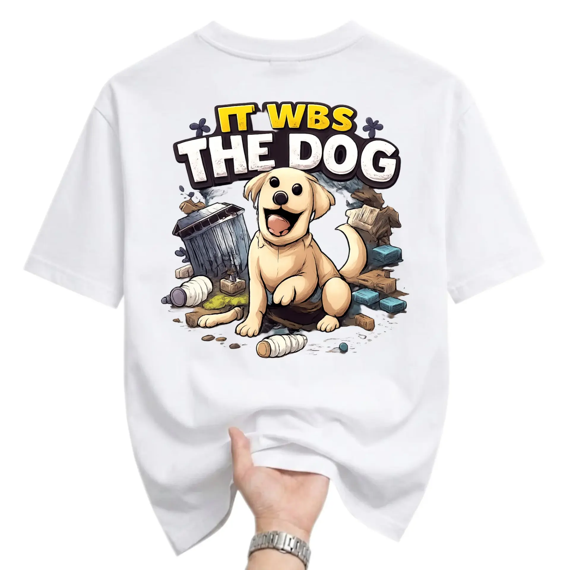 Funny Shirt It Wbs the Dog Graphic Tee Cute Puppy Illustration Unisex
