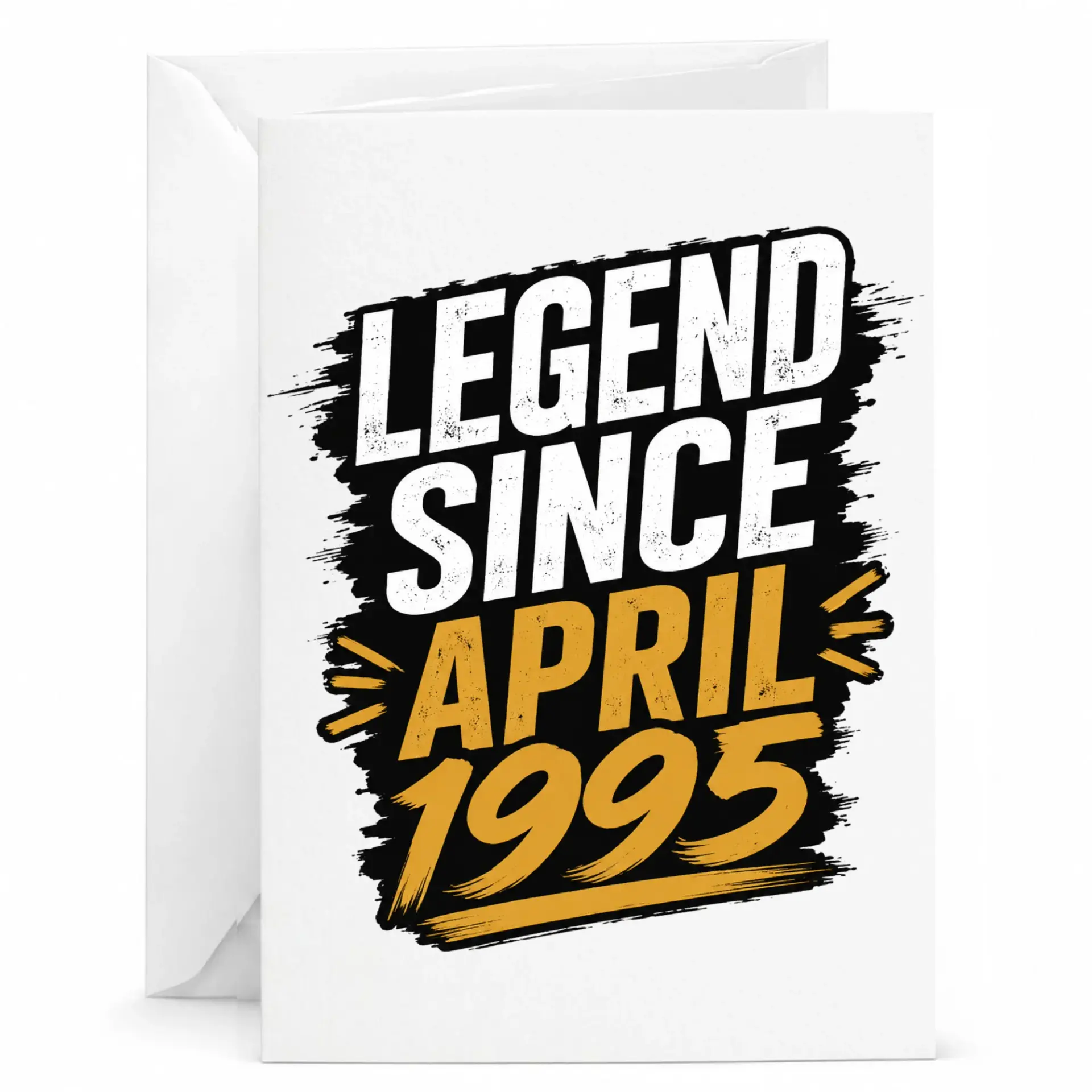 Birthday Greeting Card Legend Since April 1995 Vintage Style Stationery for Milestone Birthday Celebration
