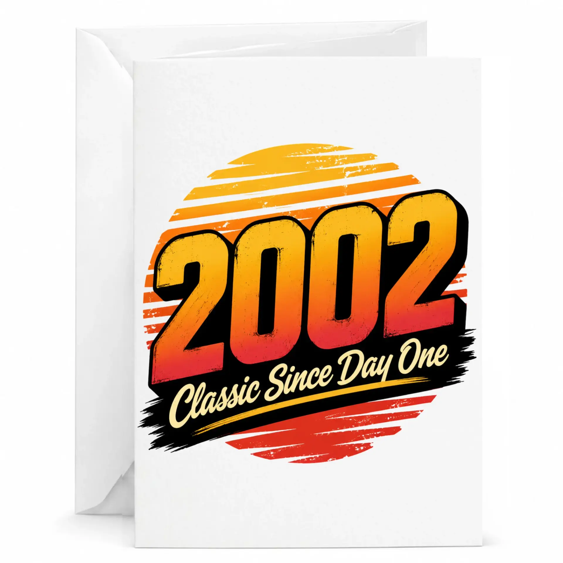 Birthday Card Vintage 2002 Classic Since Day One Retro Greeting Card for Milestone Celebrations and Birthdays