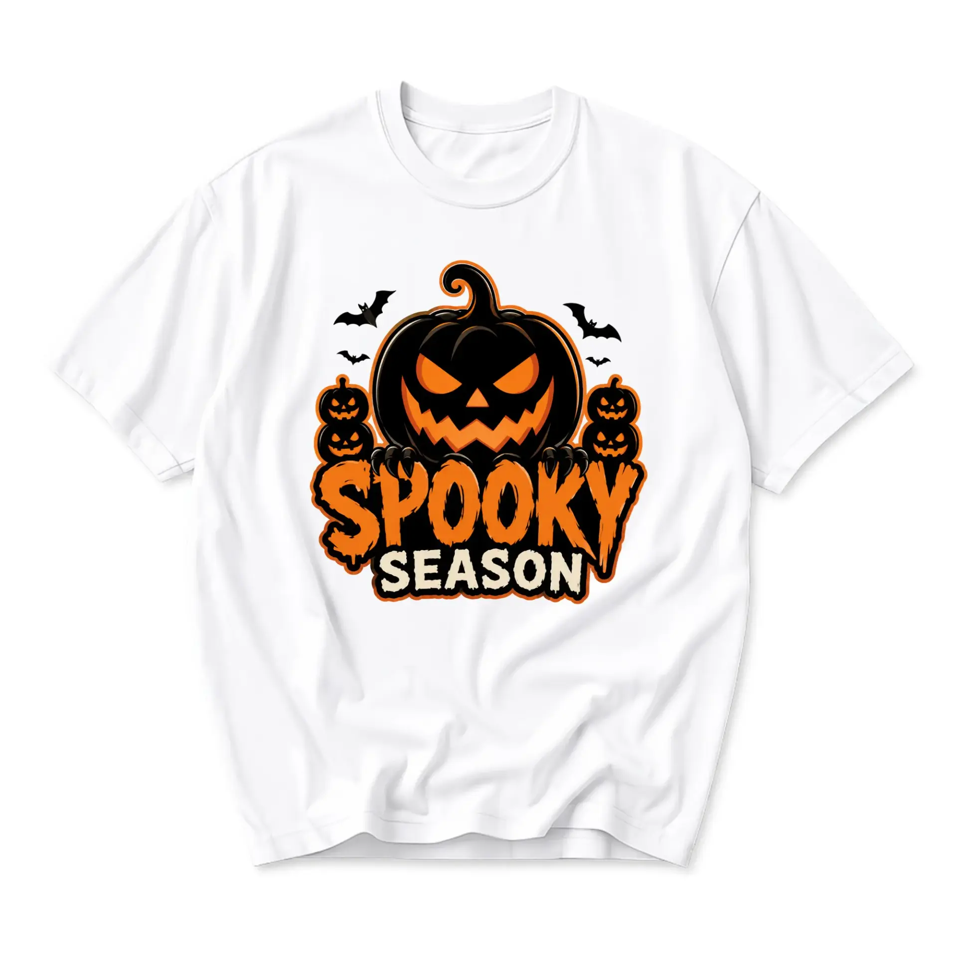 Funny Shirt Spooky Season Halloween Graphic Tee Unisex Crew Neck Comfortable Cotton Blend Casual Short Sleeve Apparel
